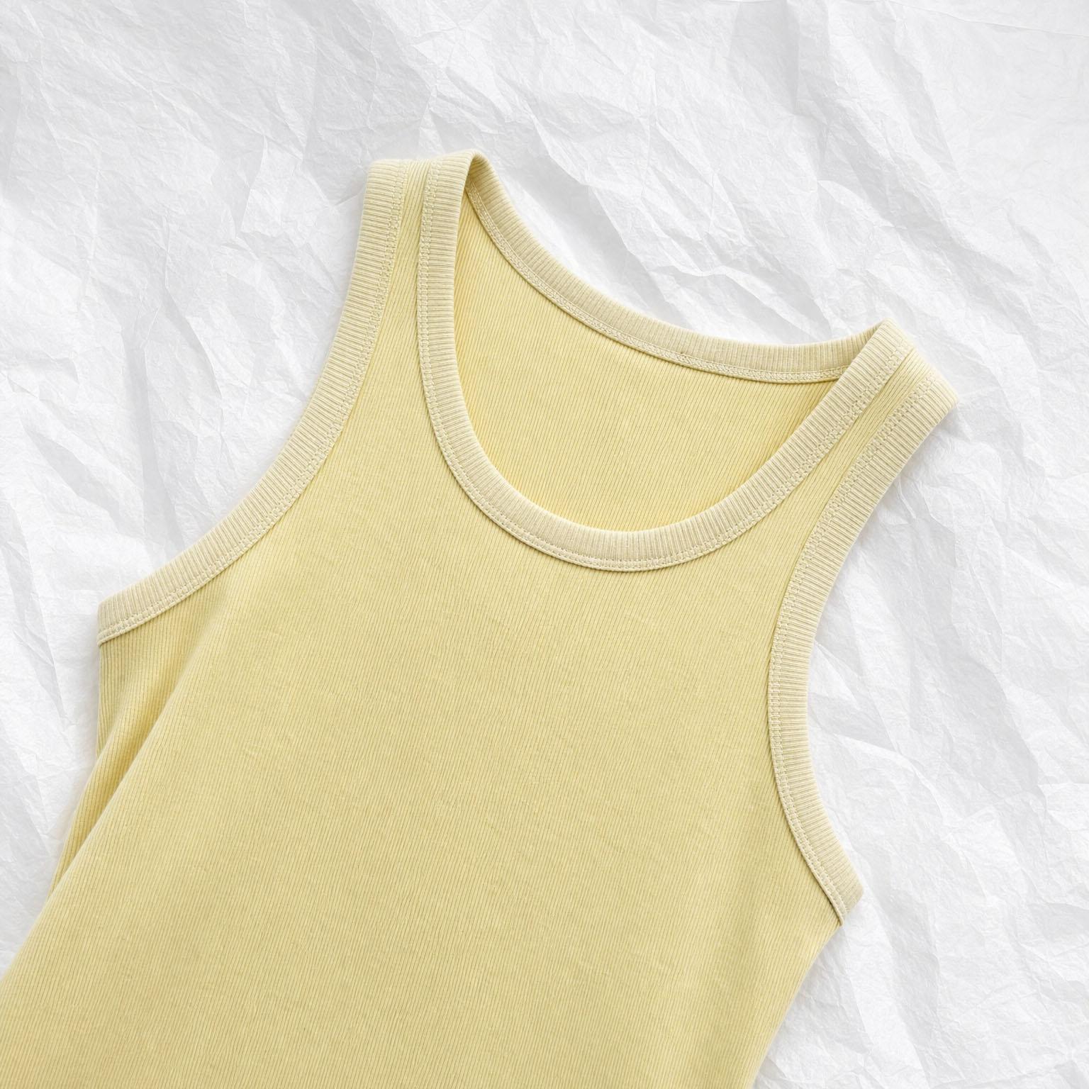 Celine Tank Top In Ribbed Cotton Silk - DesignerGu