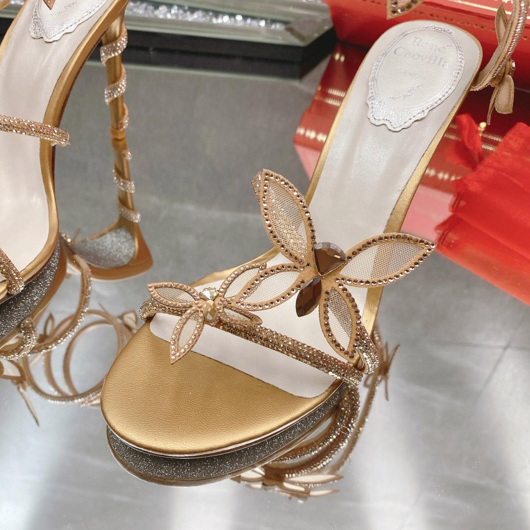 Rene Caovilla Embellished Margot Sandals - DesignerGu
