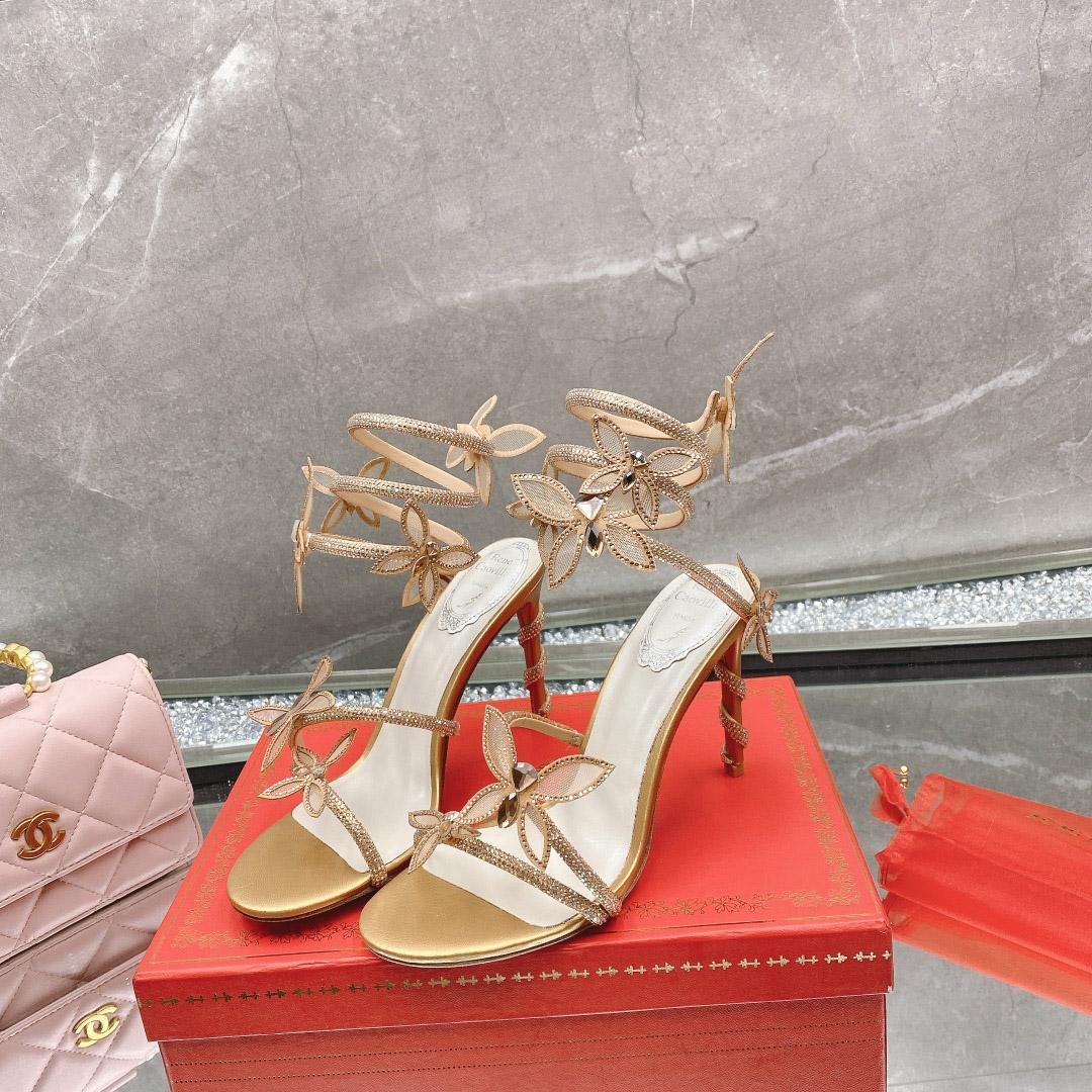 Rene Caovilla Embellished Margot Sandals - DesignerGu