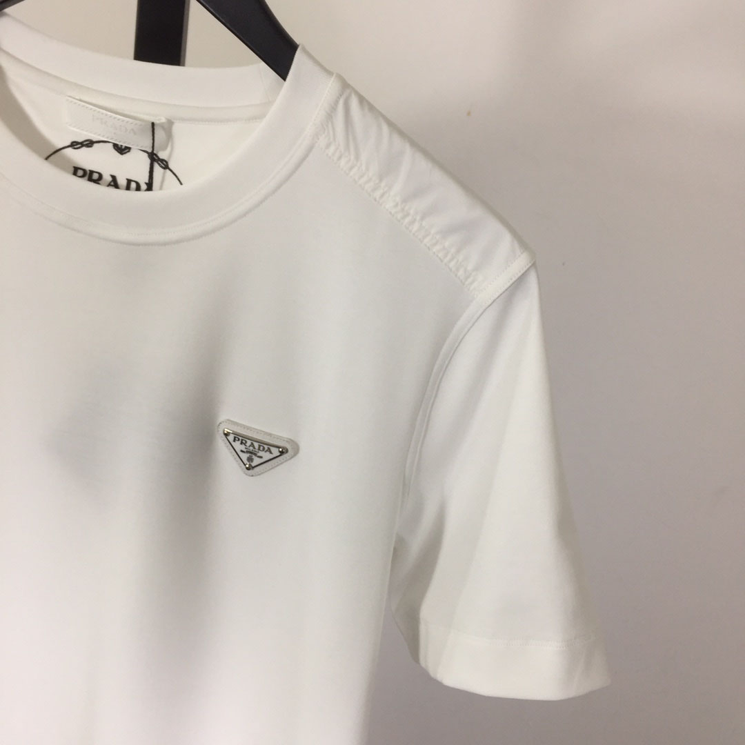 Prada Logo Cotton Tee - DesignerGu