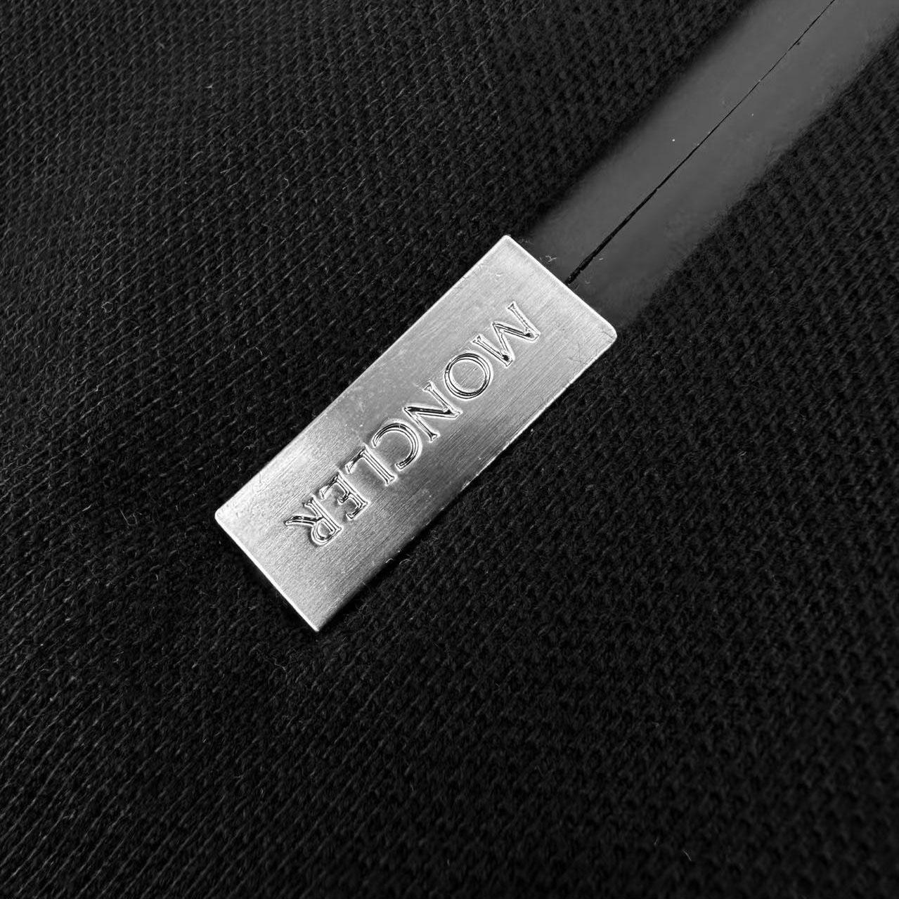 Moncler Logo Cotton Piquet Half-Zip Polo Shirt - DesignerGu