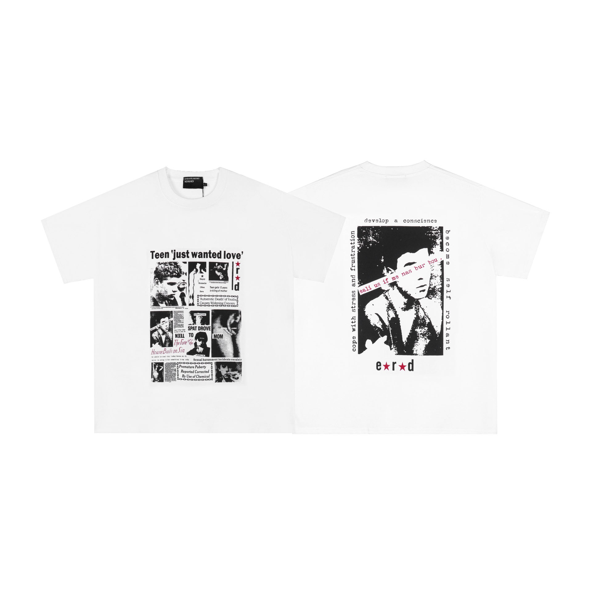 Enfants Riches Déprimés  Teen Just Wanted Love T-Shirt 'Ivory/Multicolor' - DesignerGu