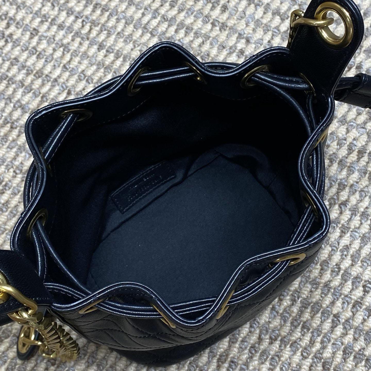Saint Laurent Cassandre Quilted Leather Bucket Bag - DesignerGu