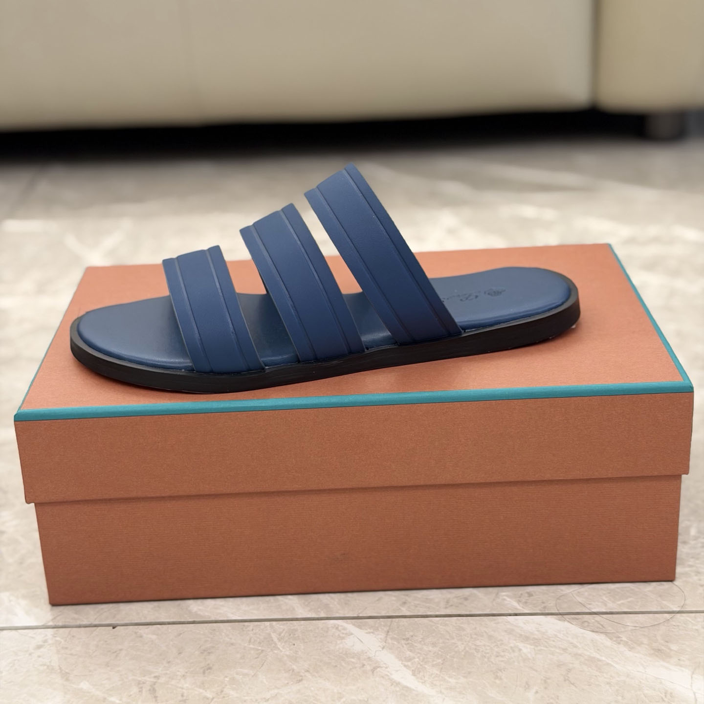 Loro Piana  Naha Seawalk Leather Slide Sandals - DesignerGu