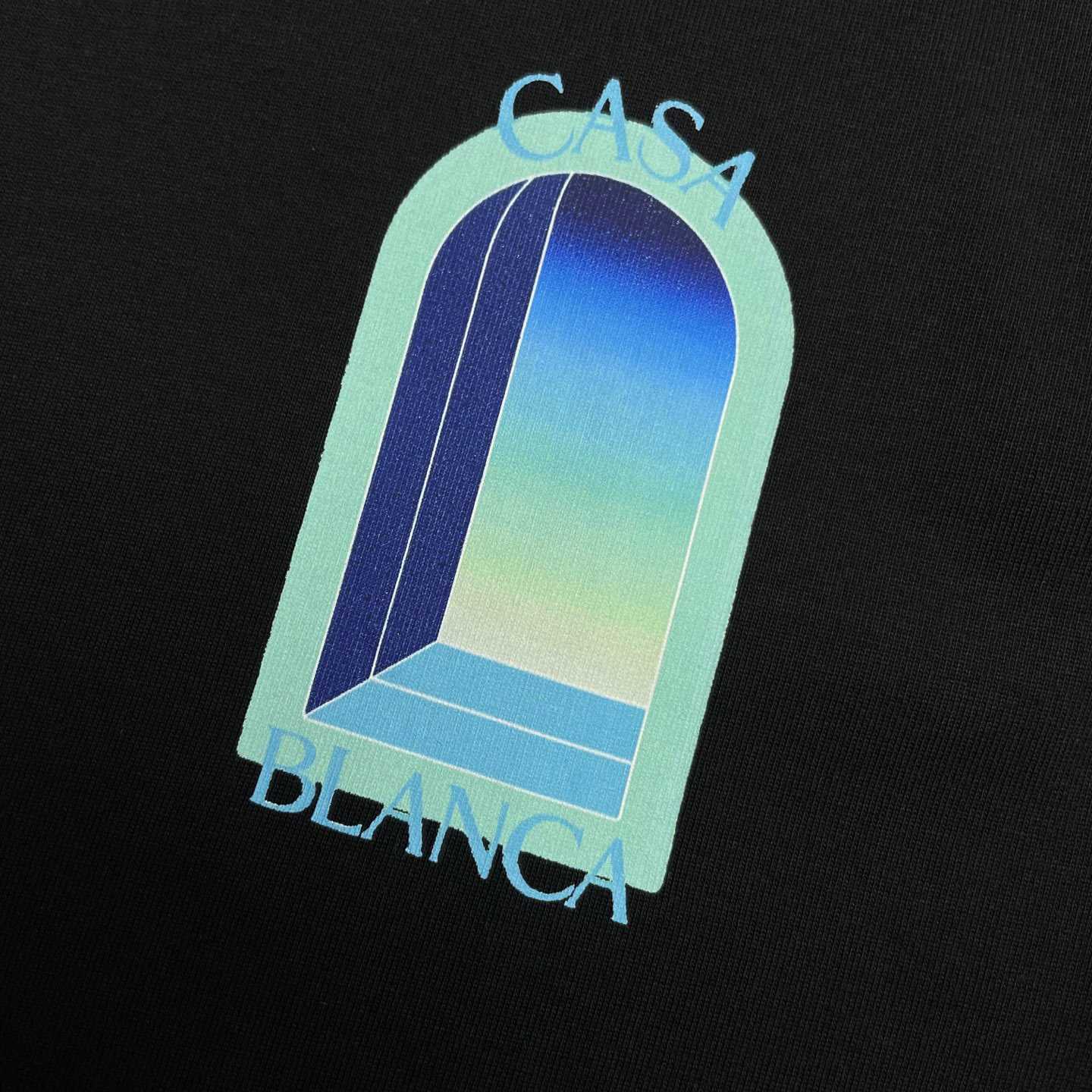 Casablanca Black & Mint L'Arche Short Sleeve T‑Shirt C1160 - DesignerGu
