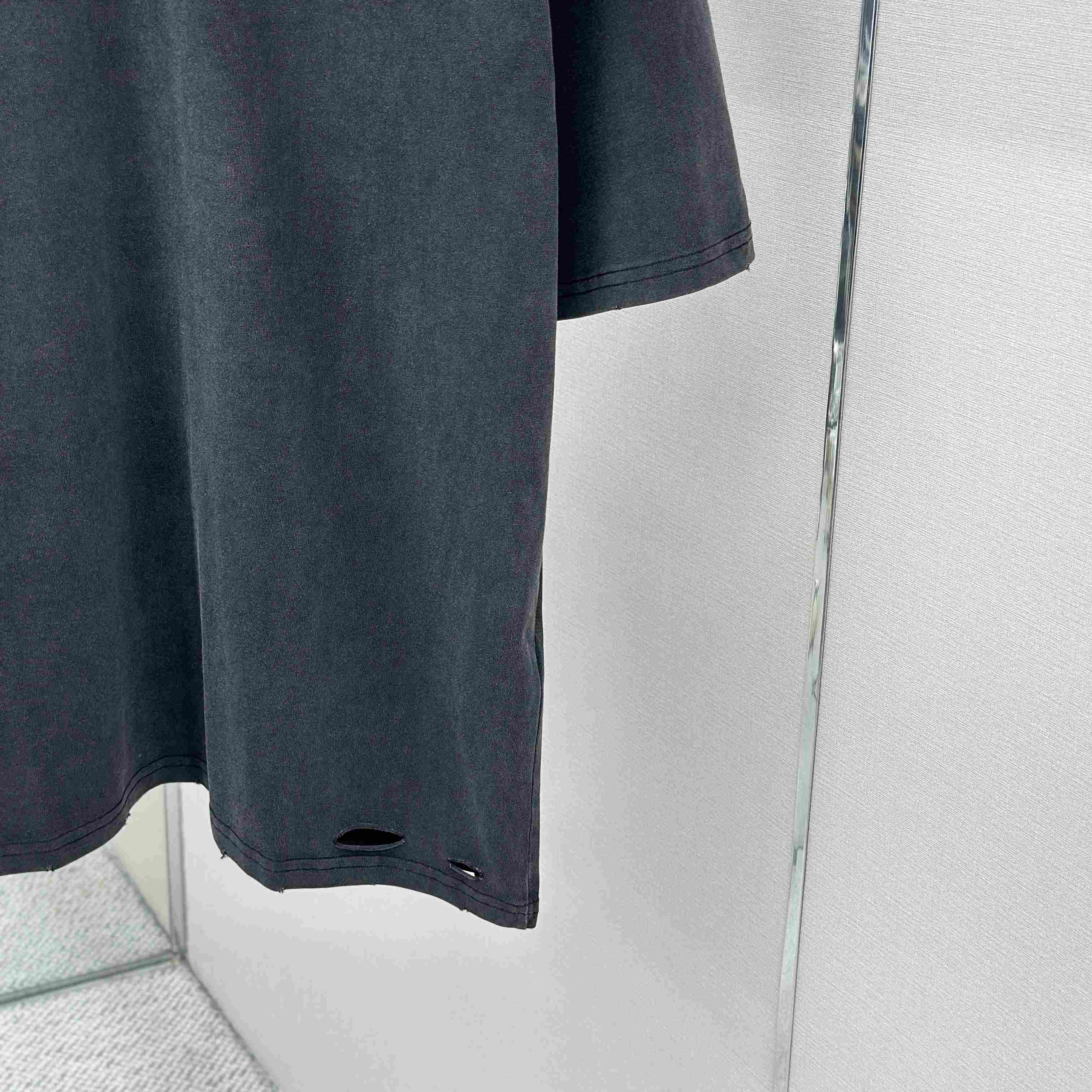 Balenciaga  Dirac Equation Oversized T-shirt In Washed Black/red - DesignerGu
