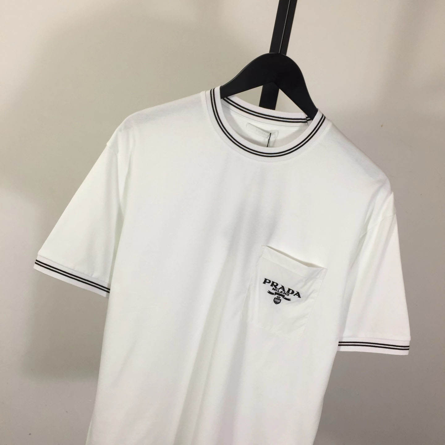 Prada Cotton  Logo Pocket T-shirt - DesignerGu