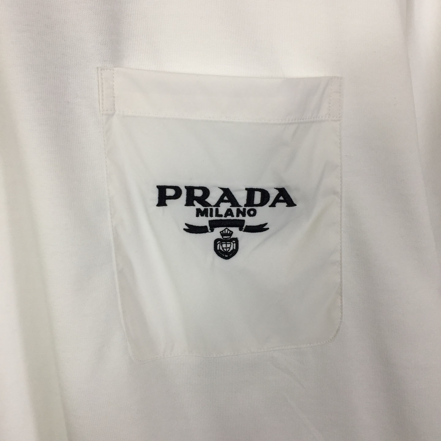 Prada Cotton  Logo Pocket T-shirt - DesignerGu