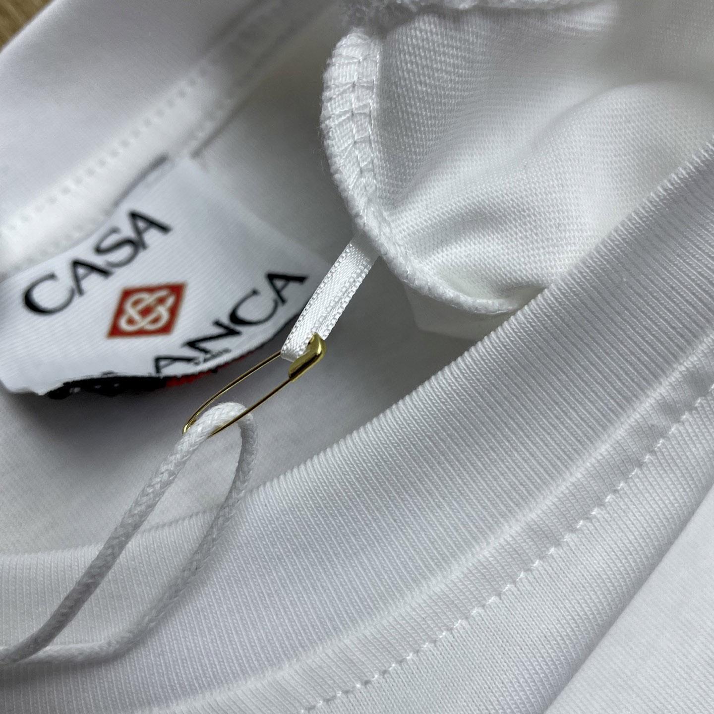 Casablanca  White Plafond Orne De Musique Short Sleeve T‑Shirt C1148 - DesignerGu