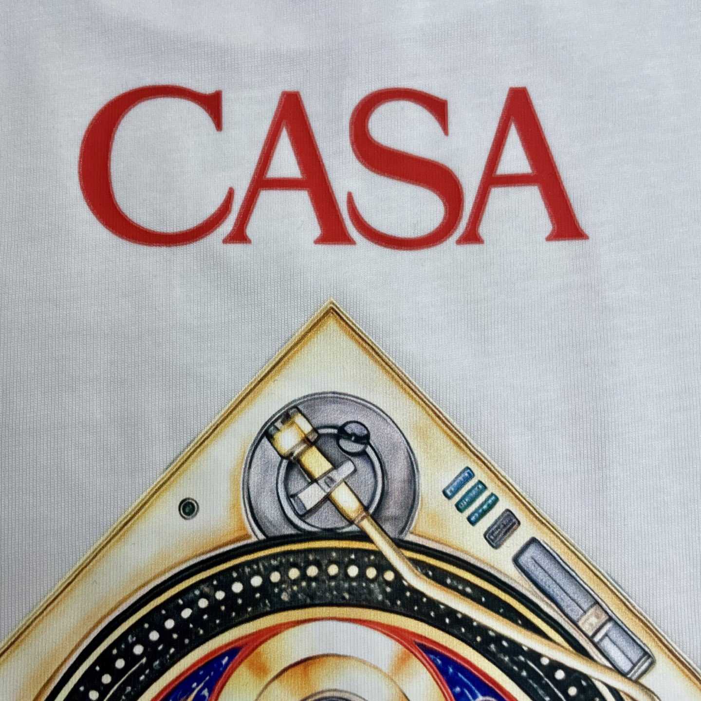 Casablanca  White Plafond Orne De Musique Short Sleeve T‑Shirt C1148 - DesignerGu