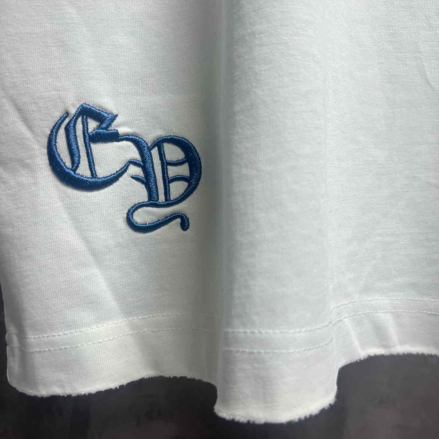 Chrome Hearts Embroidered Round Neck T-Shirt  'White' - DesignerGu