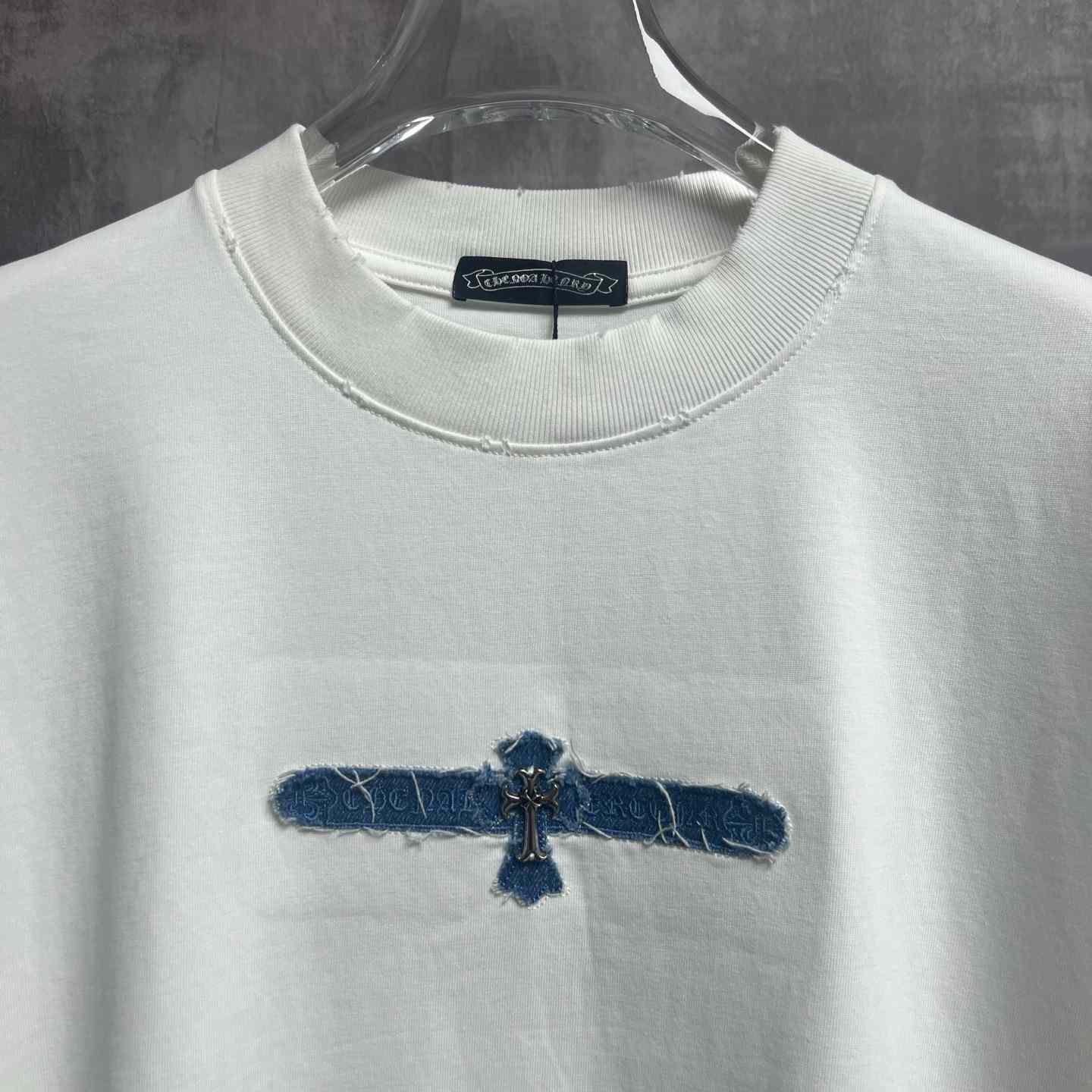 Chrome Hearts Embroidered Round Neck T-Shirt  'White' - DesignerGu