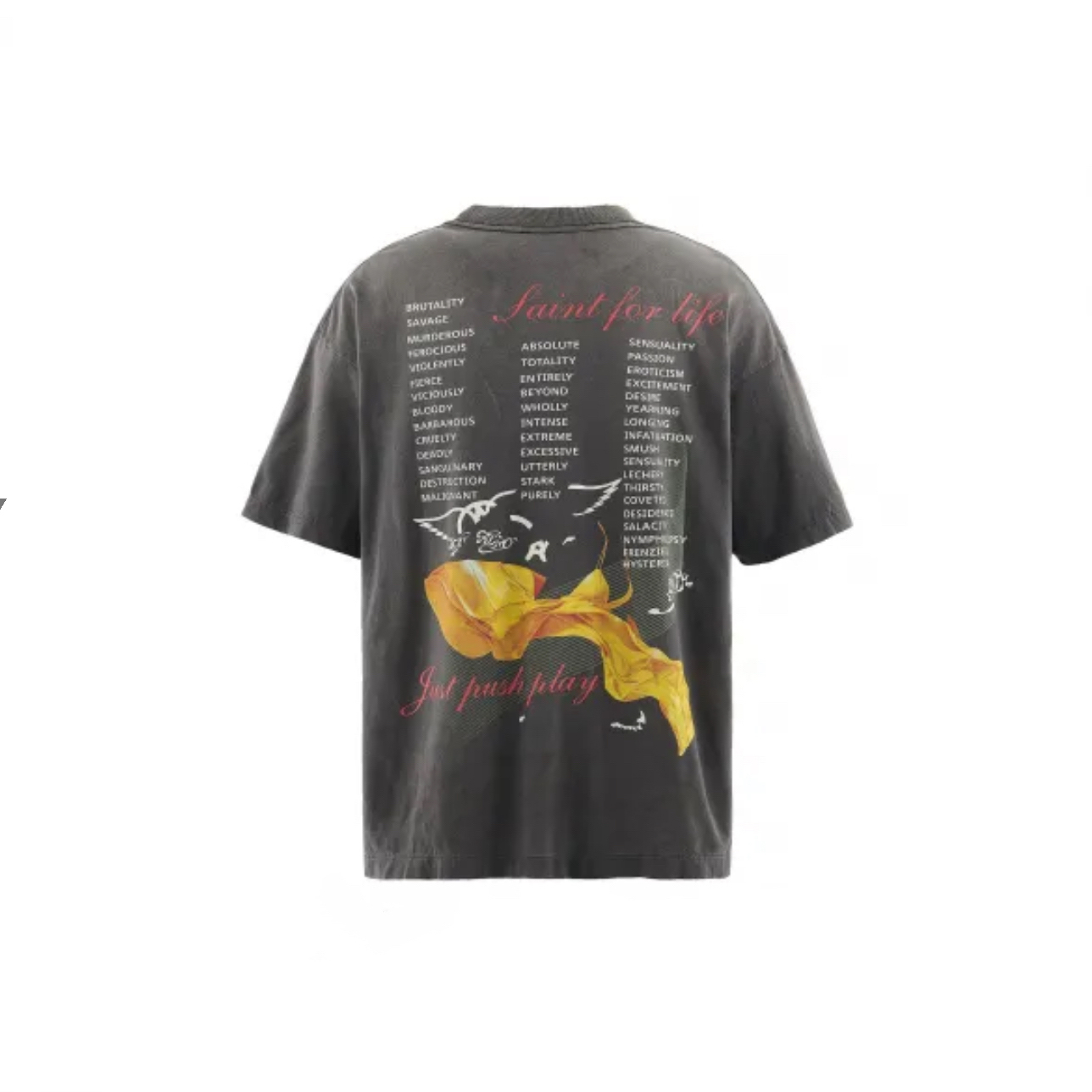 Saint Michael  Aerosmith Paint-Splattered Printed Cotton-Jersey T-Shirt - DesignerGu