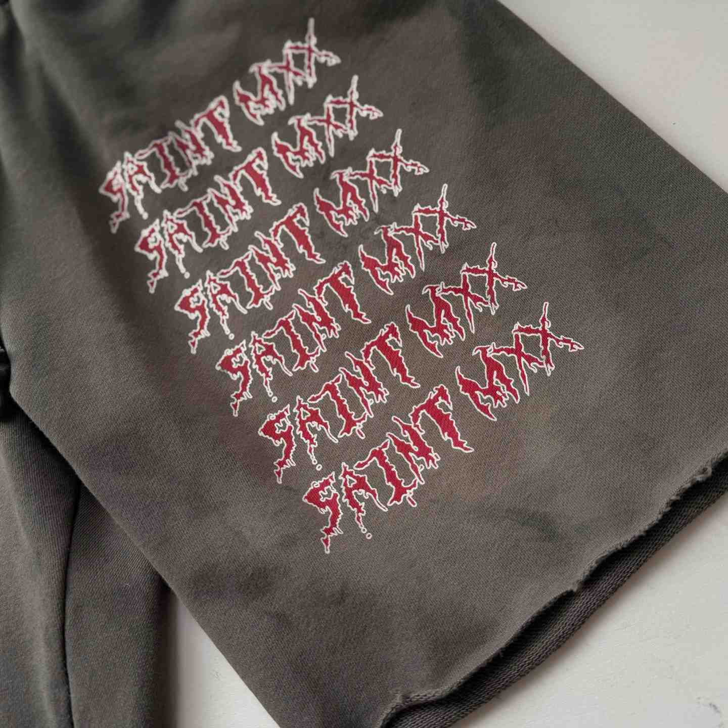Saint Micheal Logo-Print Track Shorts - DesignerGu