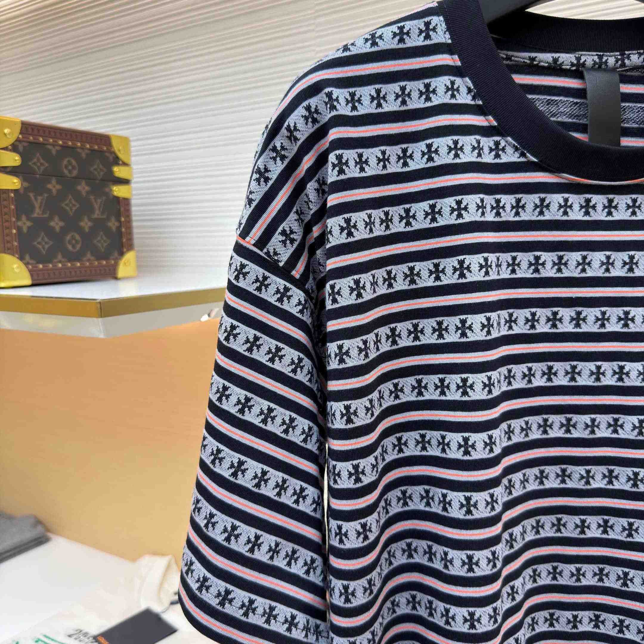 Chrome Hearts Stripe Logo Tee  - DesignerGu