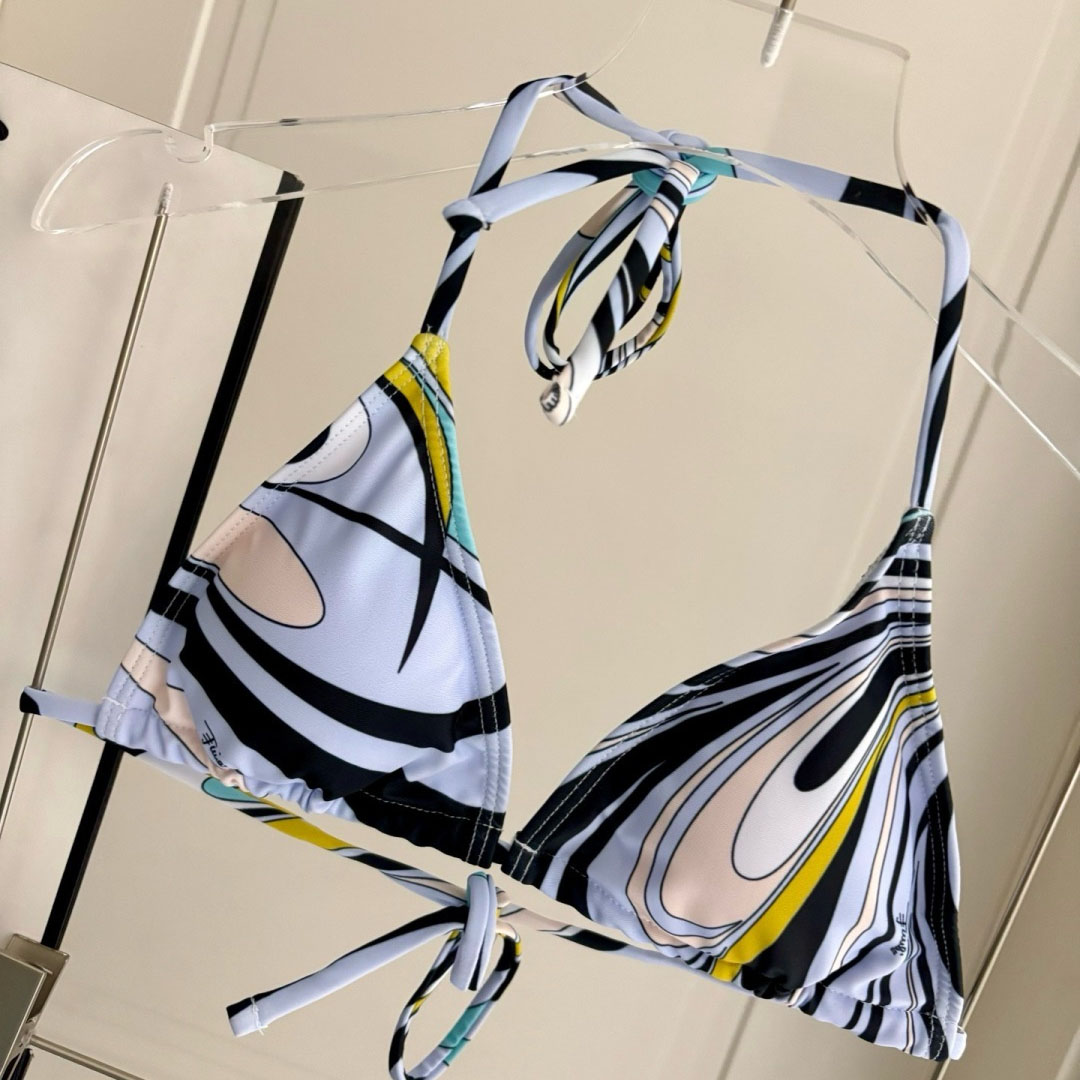 Pucci Iride-Print Bikini Top And Bikini Briefs - DesignerGu