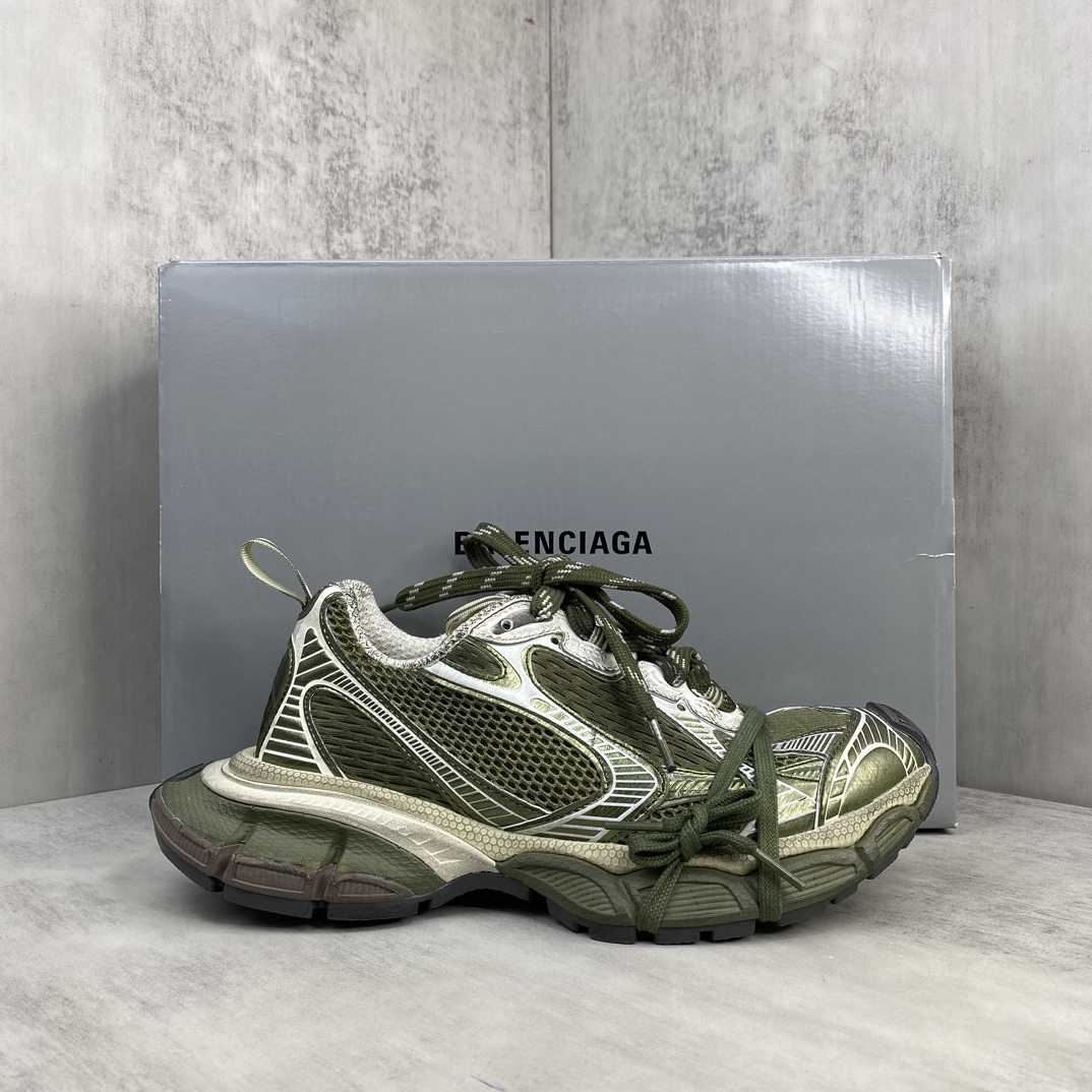  Balenciaga  3XL Sneaker 'Worn-Out - Dark Green Light Beige' - DesignerGu
