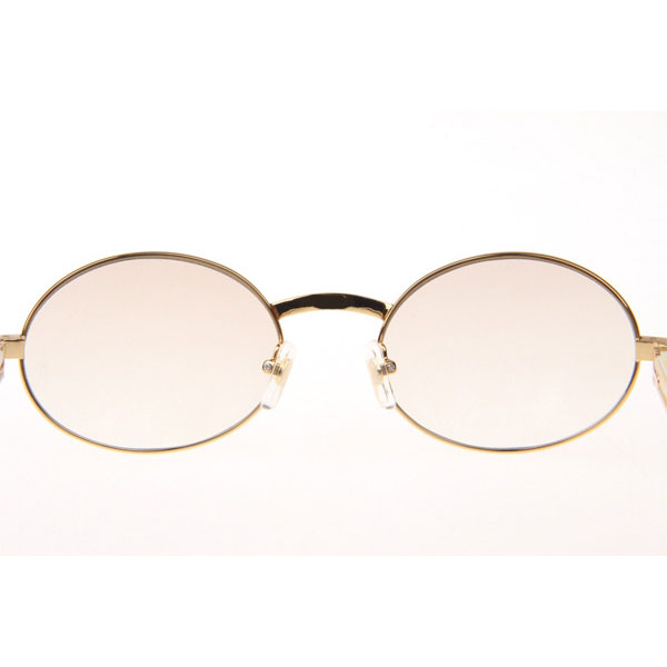 Cartier CT 7550178 Diamond White Buffalo Sunglasses In Gold Gradient Brown - DesignerGu