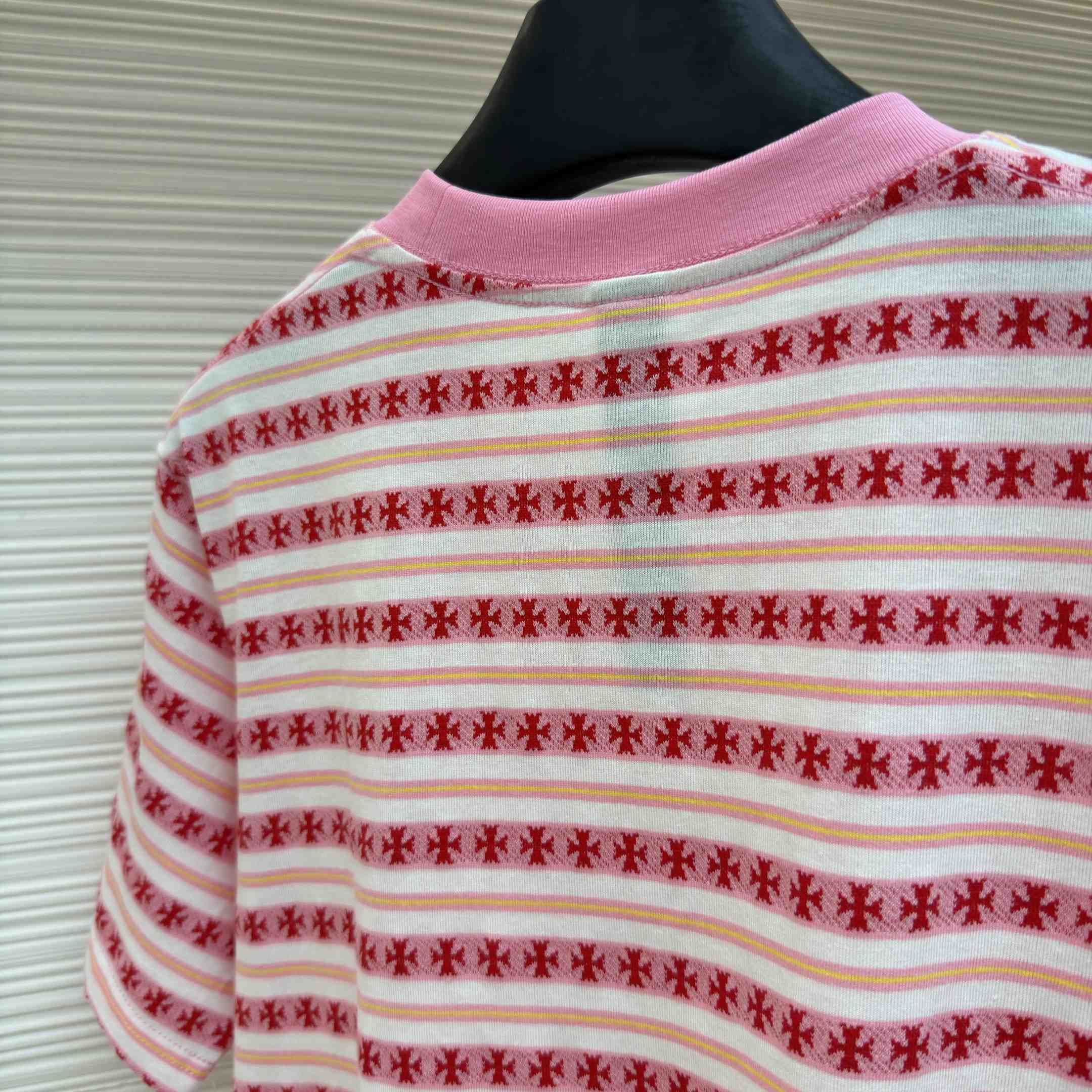 Chrome Hearts Stripe Logo Tee  - DesignerGu