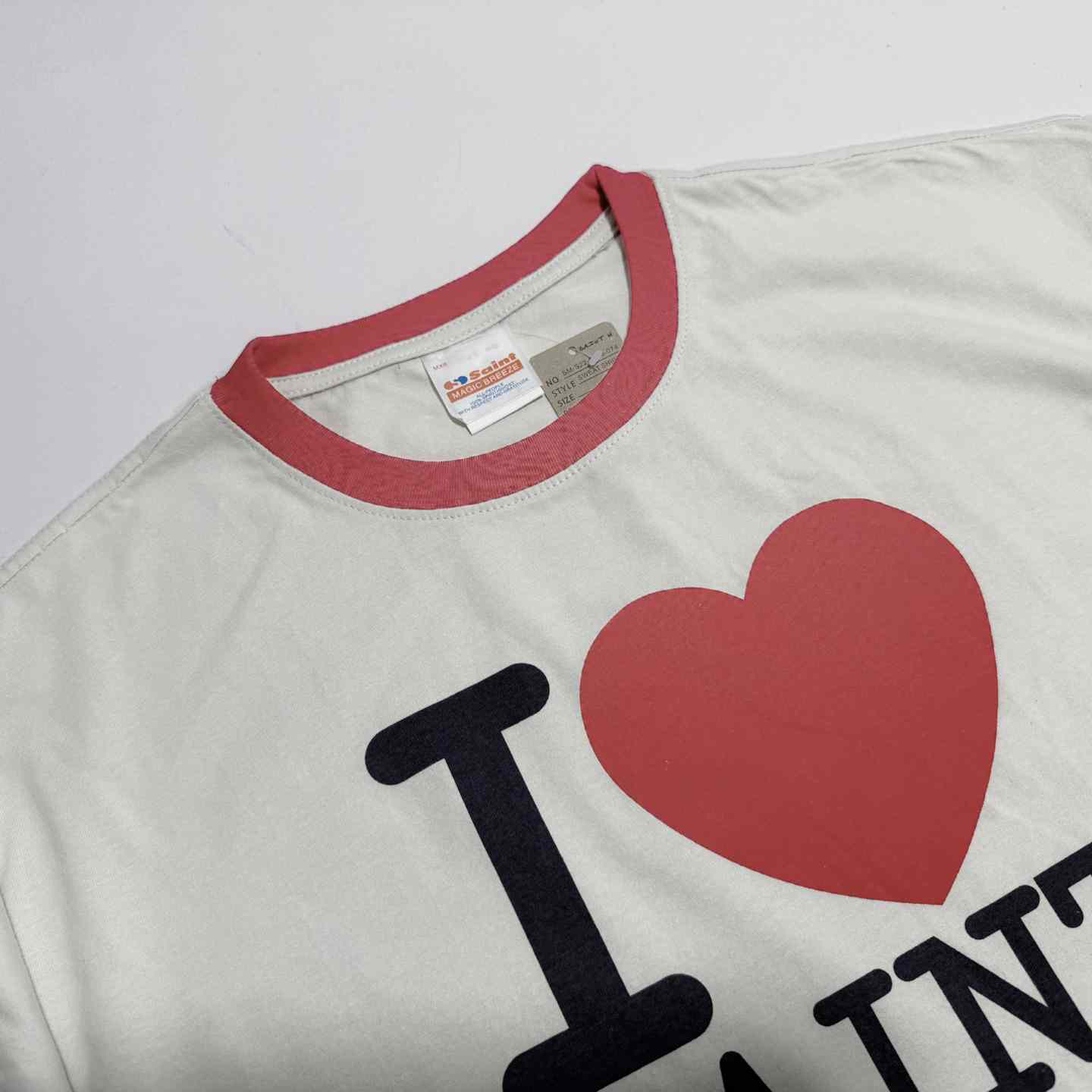 Saint Michael I Love Saint Cotton-Jersey T-Shirt - White - DesignerGu