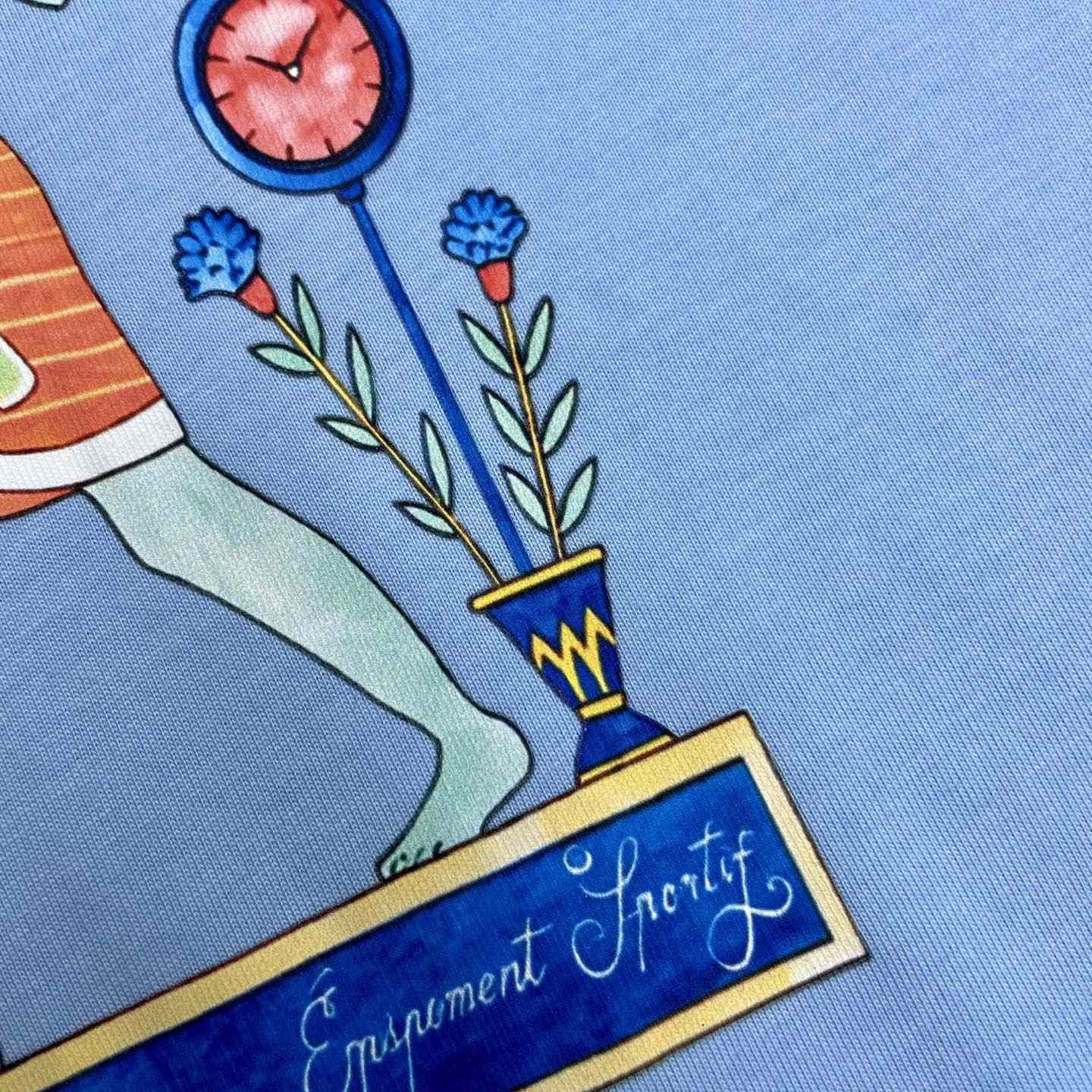 Casablanca Light Blue Egyptian Tennis Match Short Sleeve T‑Shirt C1163 - DesignerGu