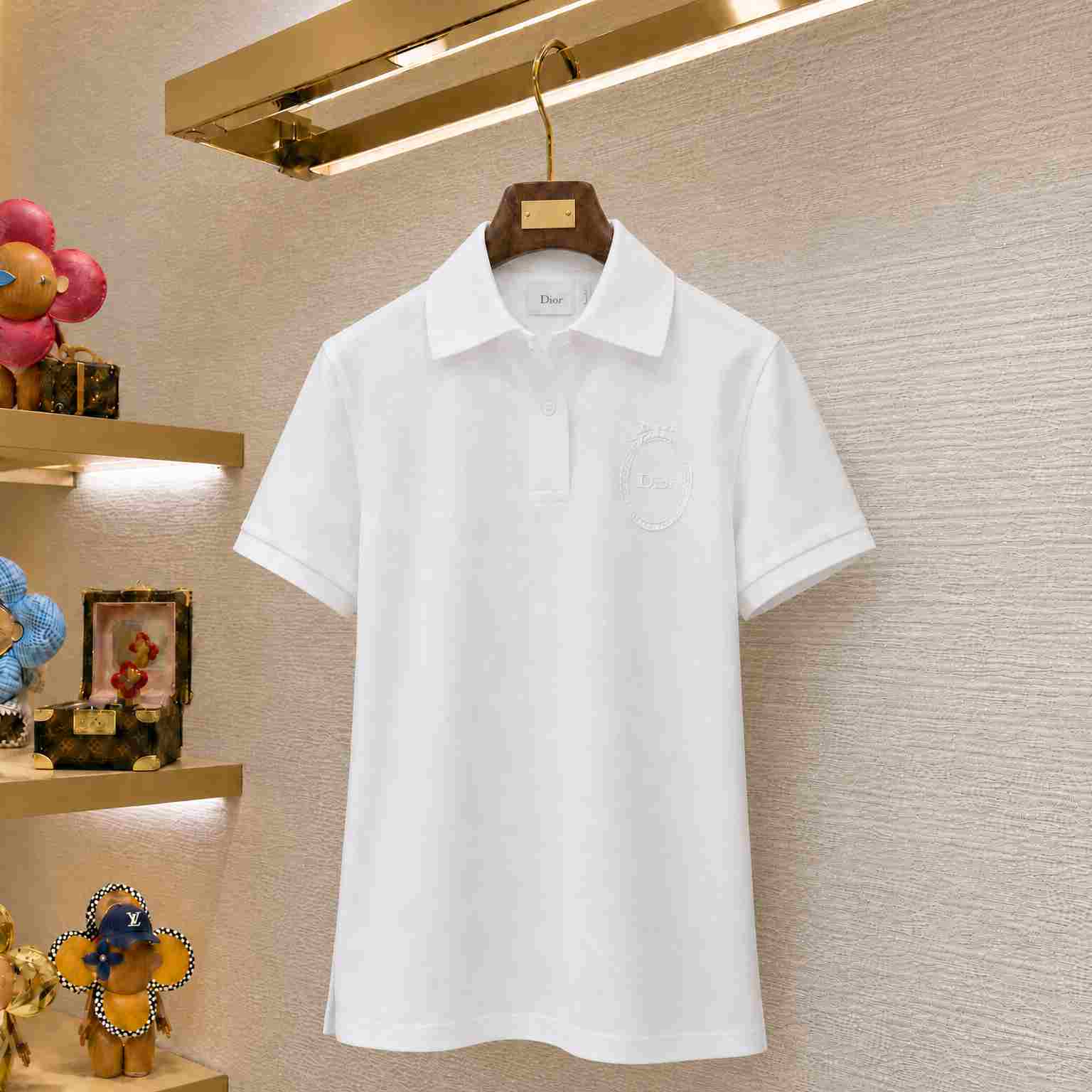 Dior Médaillon Embroidered Polo Shirt - DesignerGu