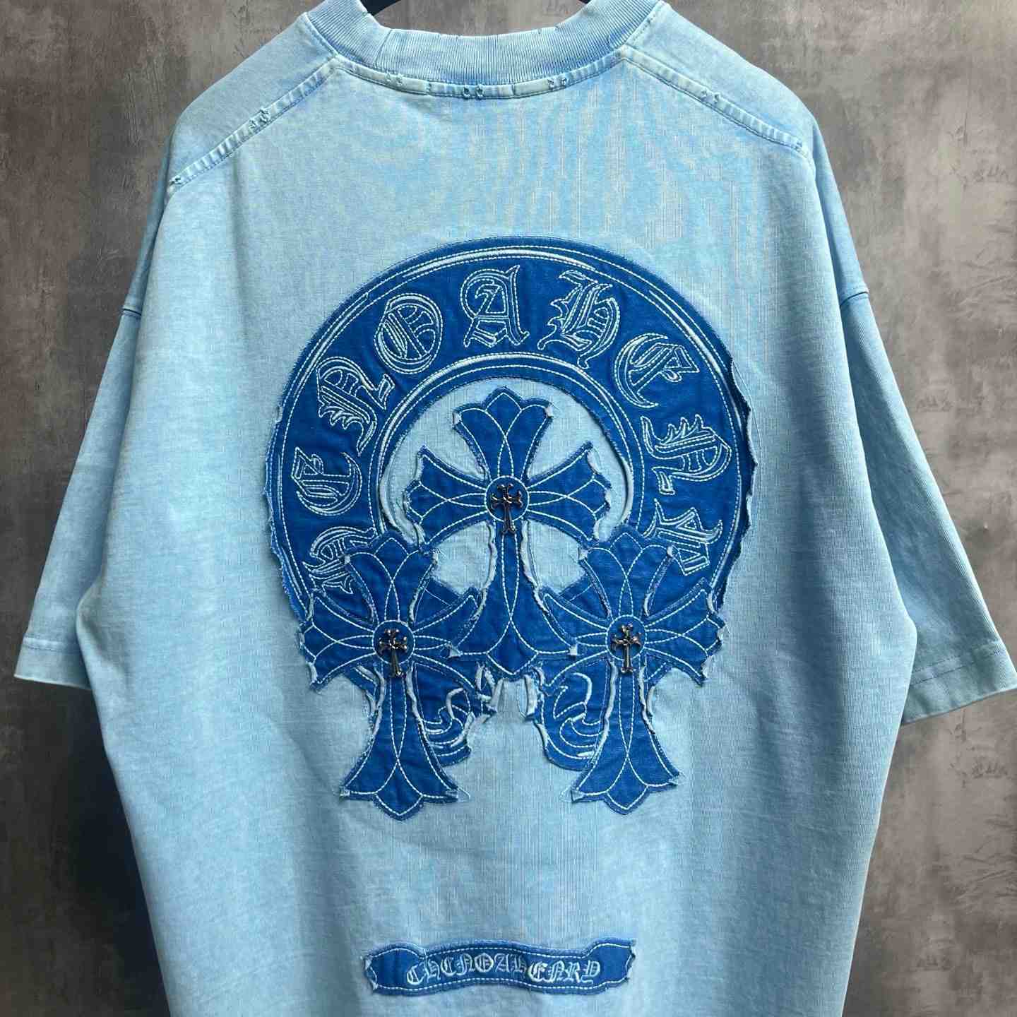Chrome Hearts Horseshoe Cross Patch Embroidery  T-Shirt  - DesignerGu