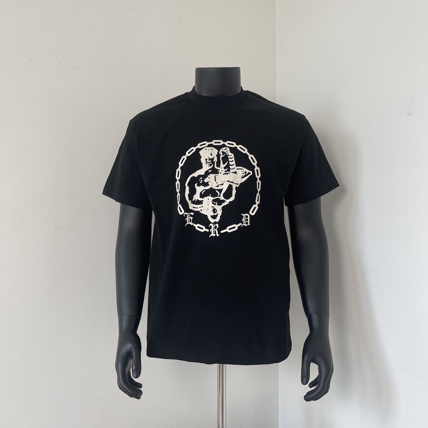 Enfants Riches Déprimés  Chain Logo Print Cotton Jersey T-Shirt - DesignerGu