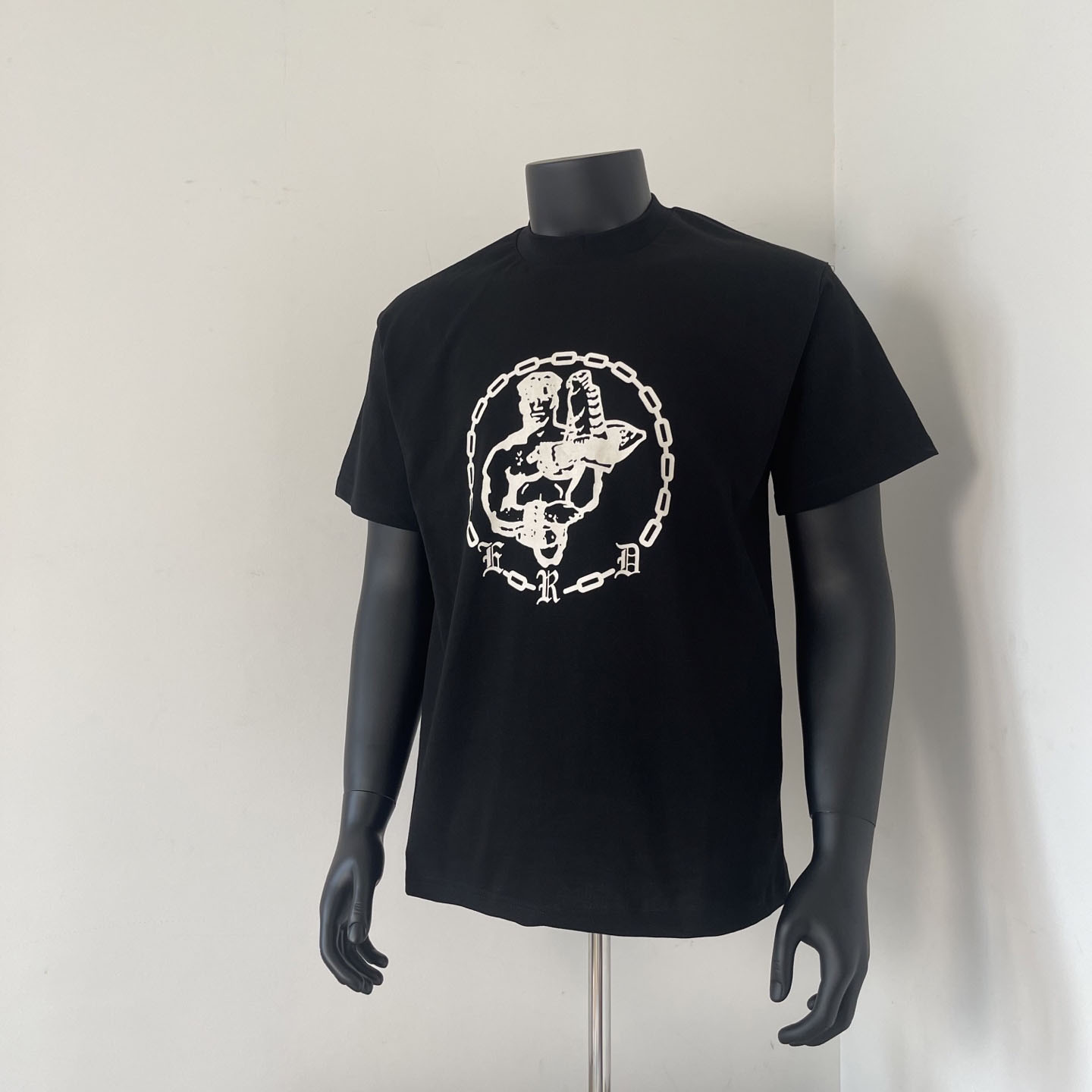 Enfants Riches Déprimés  Chain Logo Print Cotton Jersey T-Shirt - DesignerGu