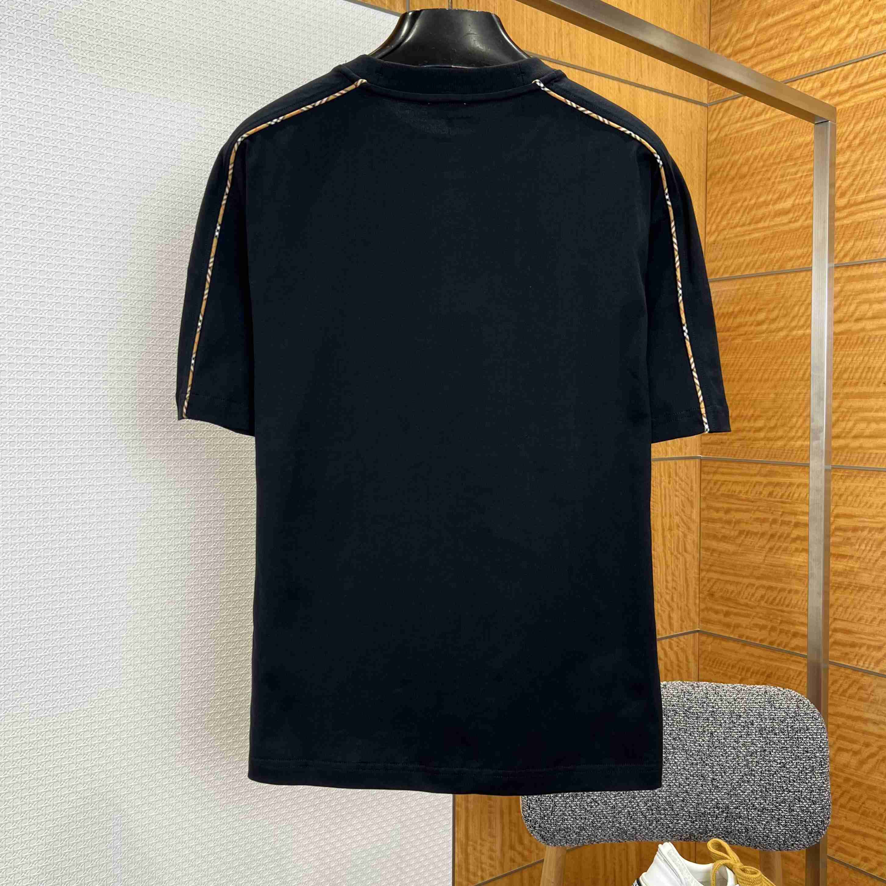 Burberry Check Piping Cotton T-shirt - DesignerGu