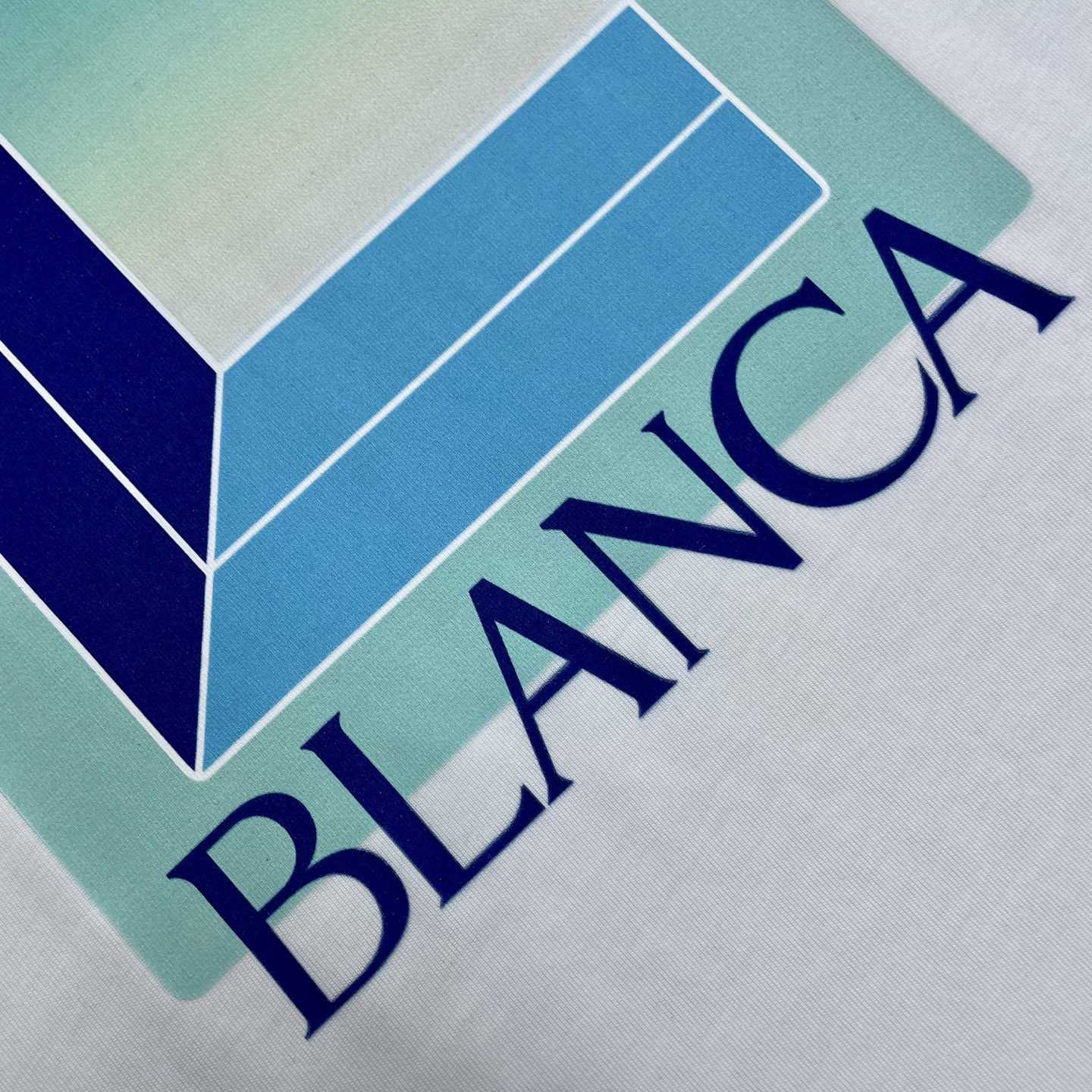 Casablanca White & Mint L'Arche Short Sleeve T‑Shirt C1161 - DesignerGu