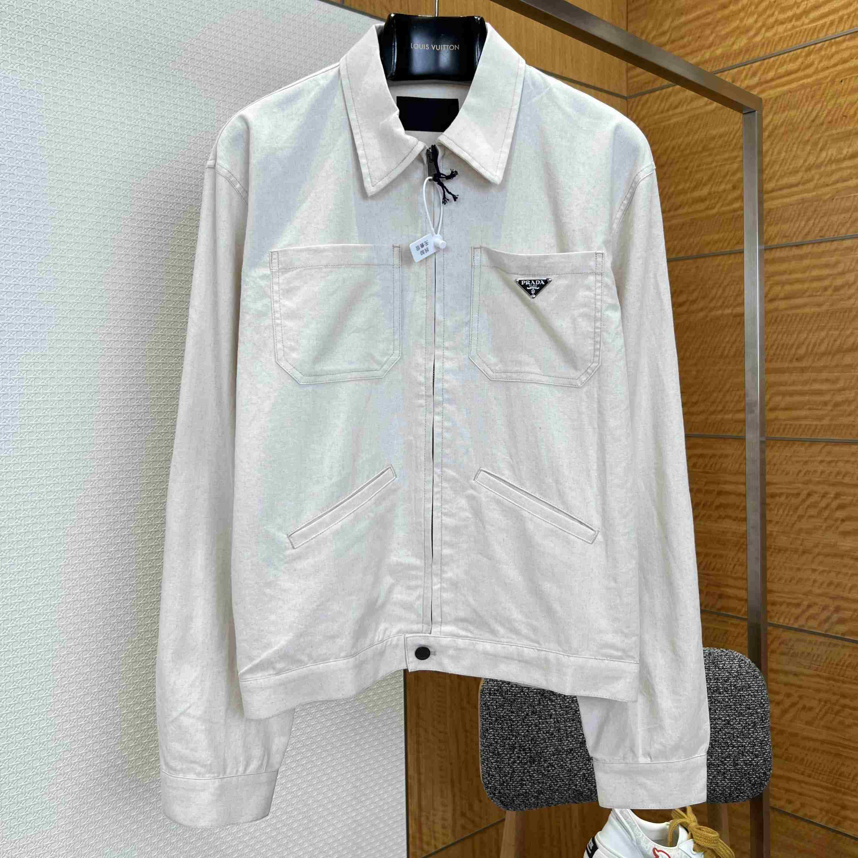 Prada Chambray BlousonJacket - DesignerGu