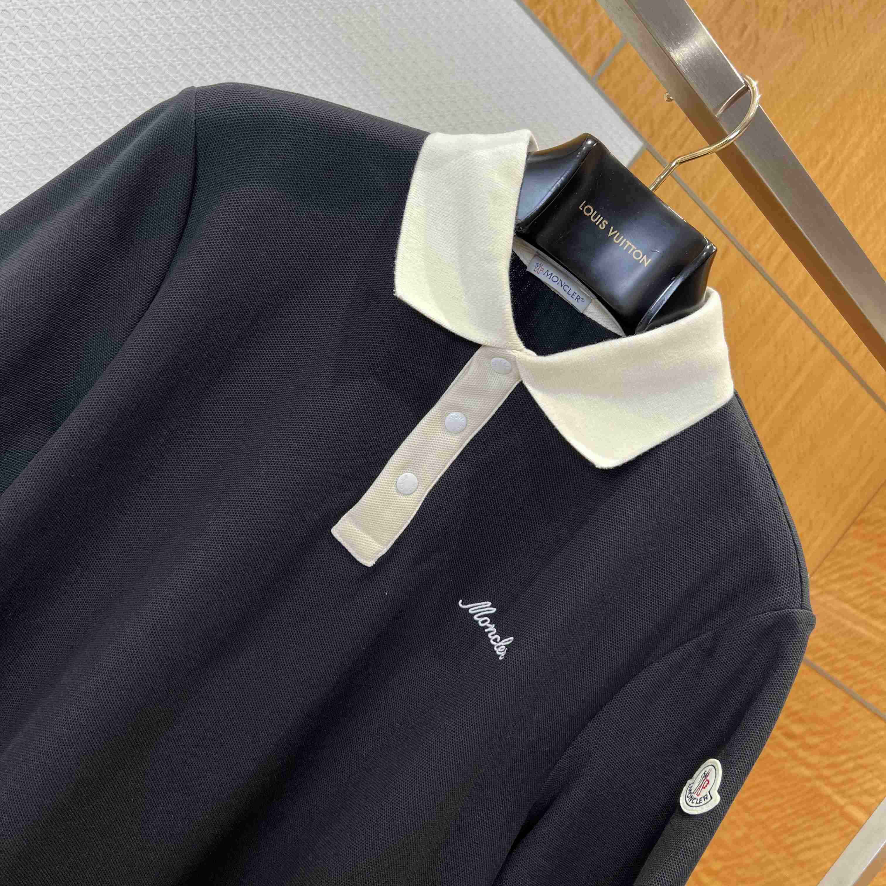 Moncler Embroidered Logo Cotton Piquet Polo Shirt - DesignerGu