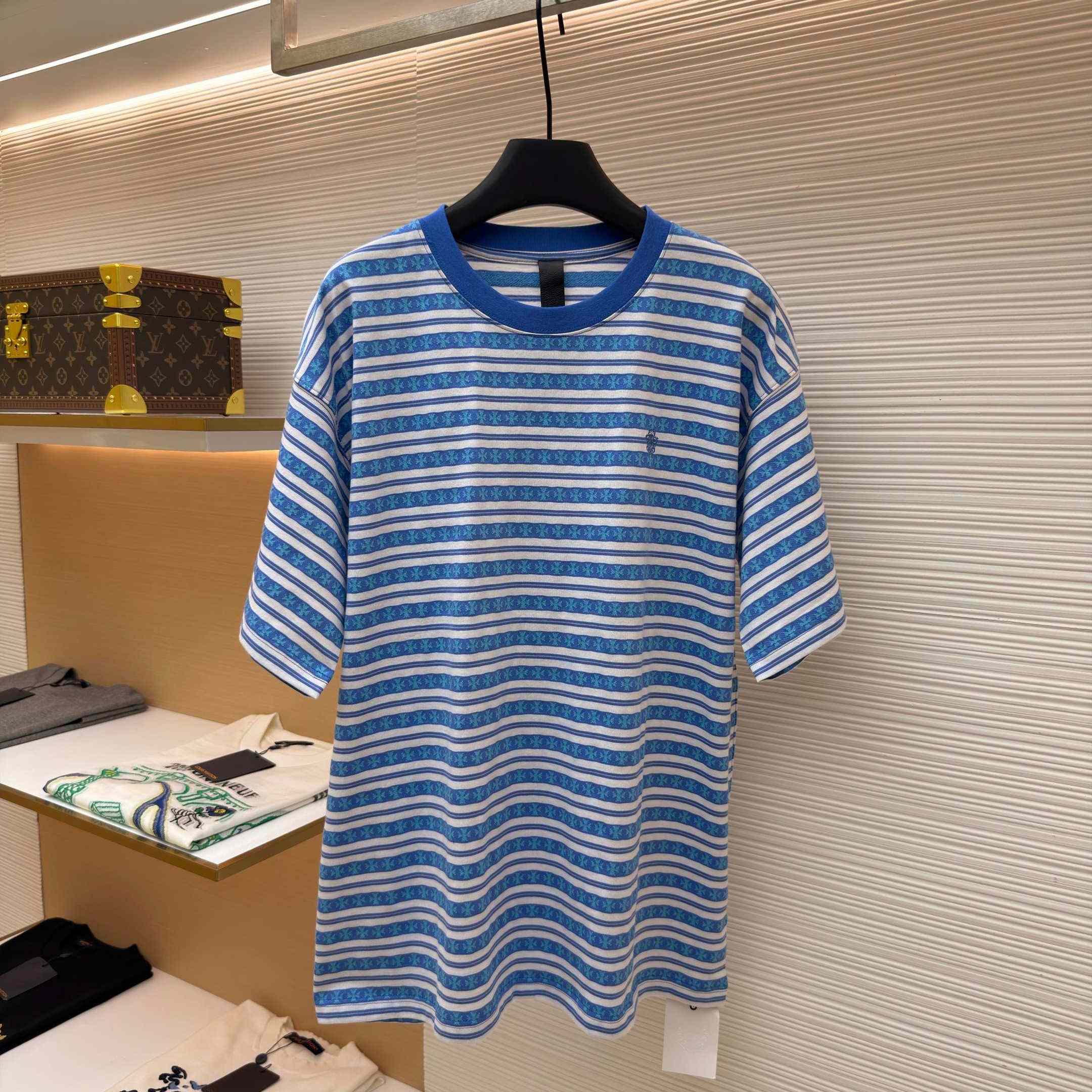 Chrome Hearts Stripe Logo Tee  - DesignerGu