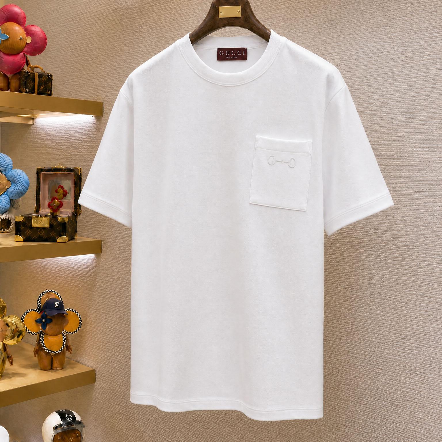Gucci Cotton Piquet T-shirt With Embroidery - DesignerGu