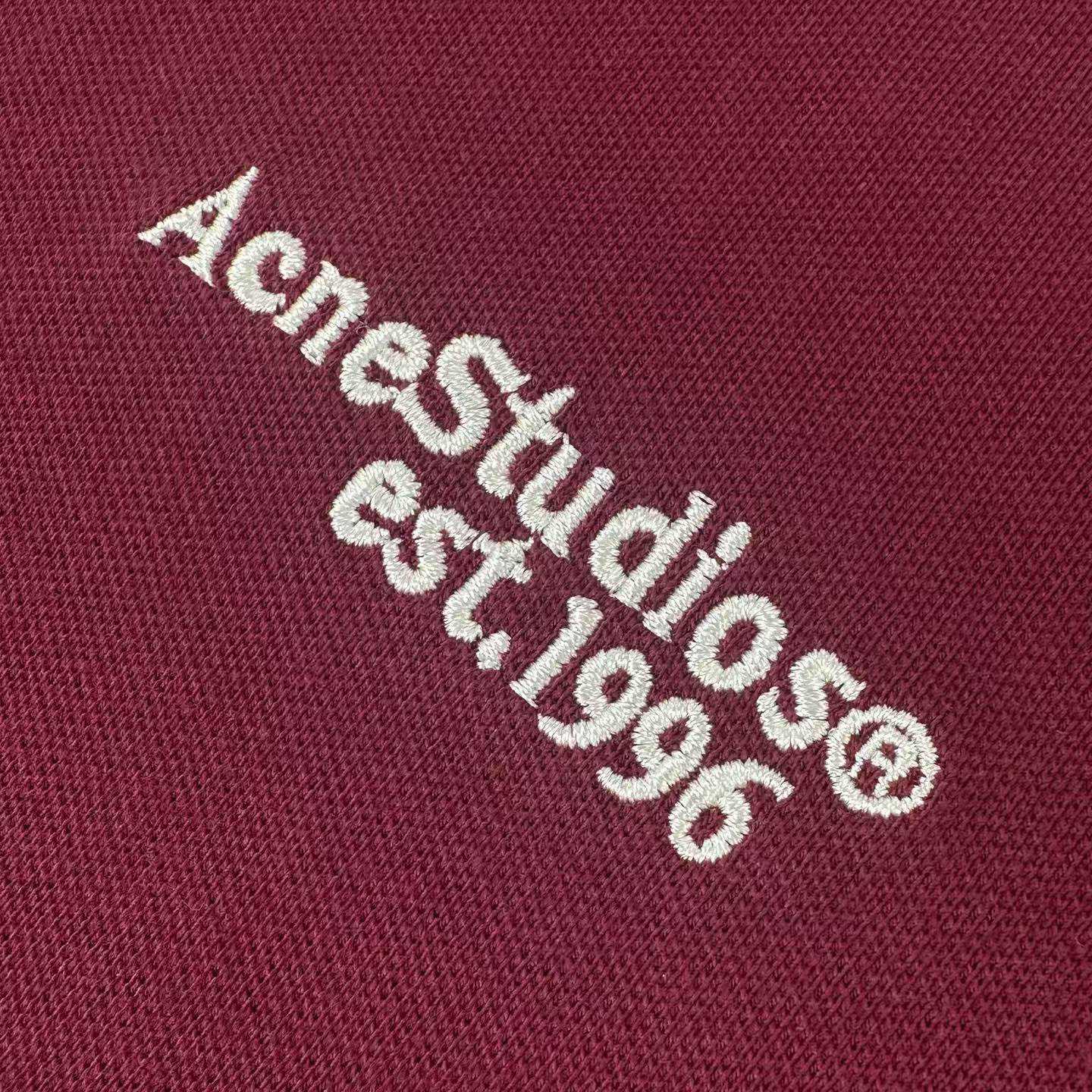 Acne Studios Washed Logo Polo - DesignerGu
