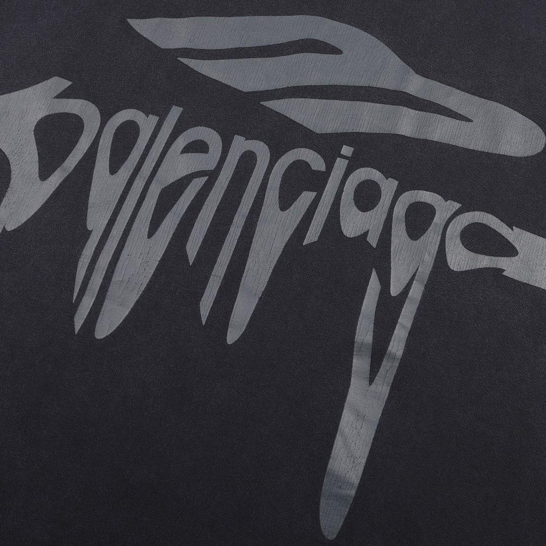 Balenciaga 3B Liquefied T-Shirt 'Faded Black/Anthracite' - DesignerGu