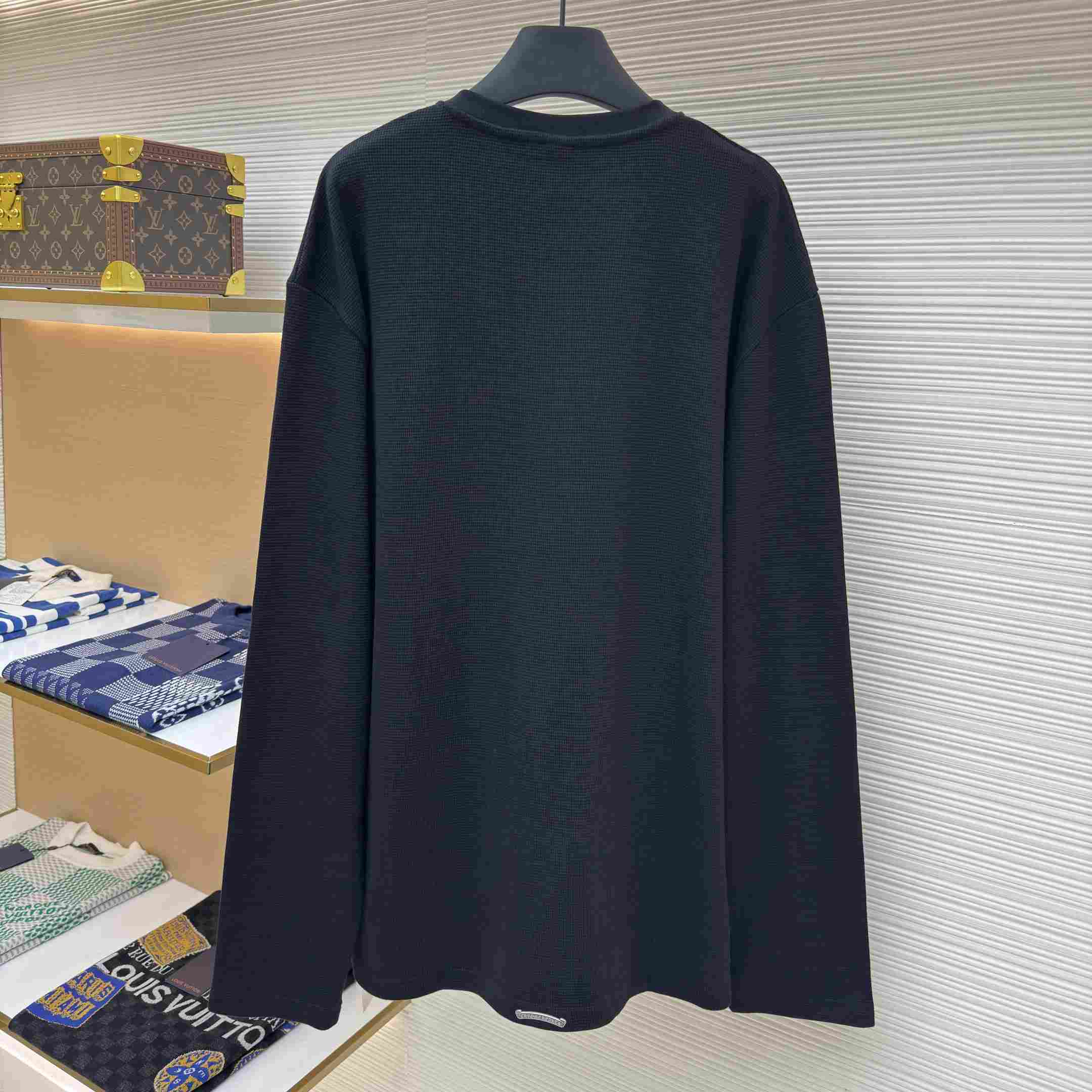 Chrome Hearts Waffle Henley Collar Long Sleeves - DesignerGu