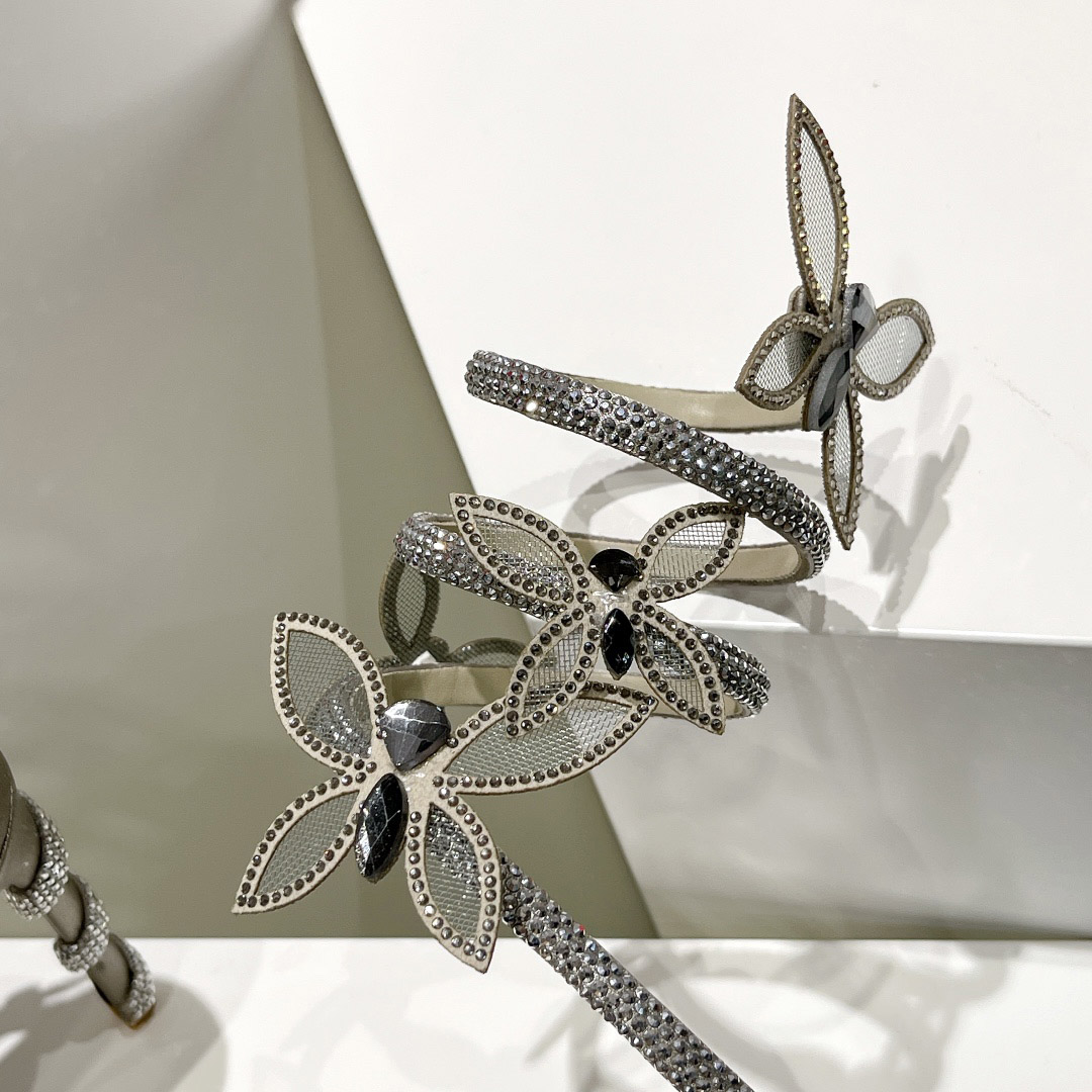 Rene Caovilla Embellished Margot Sandals - DesignerGu