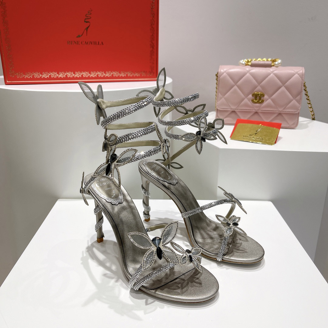 Rene Caovilla Embellished Margot Sandals - DesignerGu