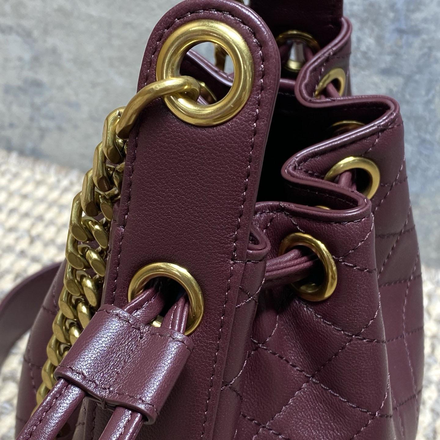 Saint Laurent Cassandre Quilted Leather Bucket Bag - DesignerGu