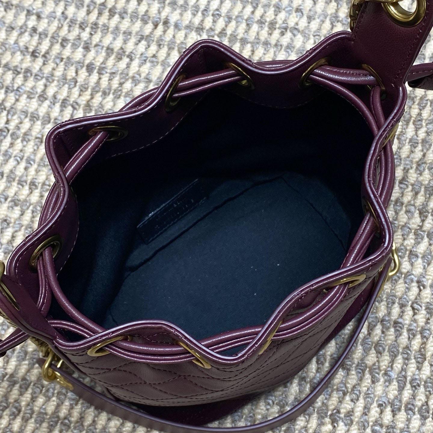 Saint Laurent Cassandre Quilted Leather Bucket Bag - DesignerGu