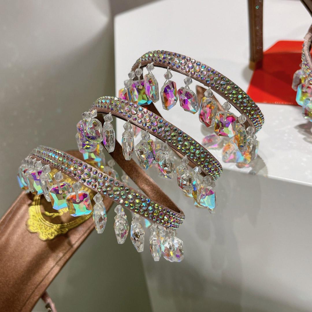 Rene Caovilla Chandelier Embellished Sandals - DesignerGu