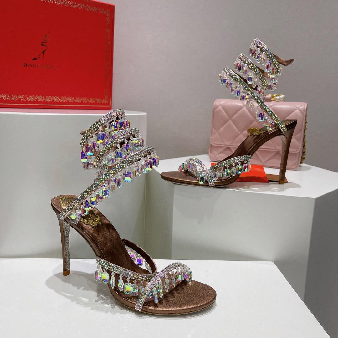 Rene Caovilla Chandelier Embellished Sandals - DesignerGu
