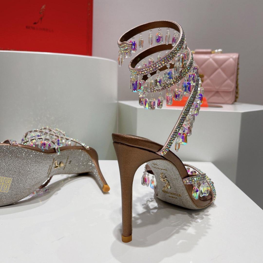 Rene Caovilla Chandelier Embellished Sandals - DesignerGu
