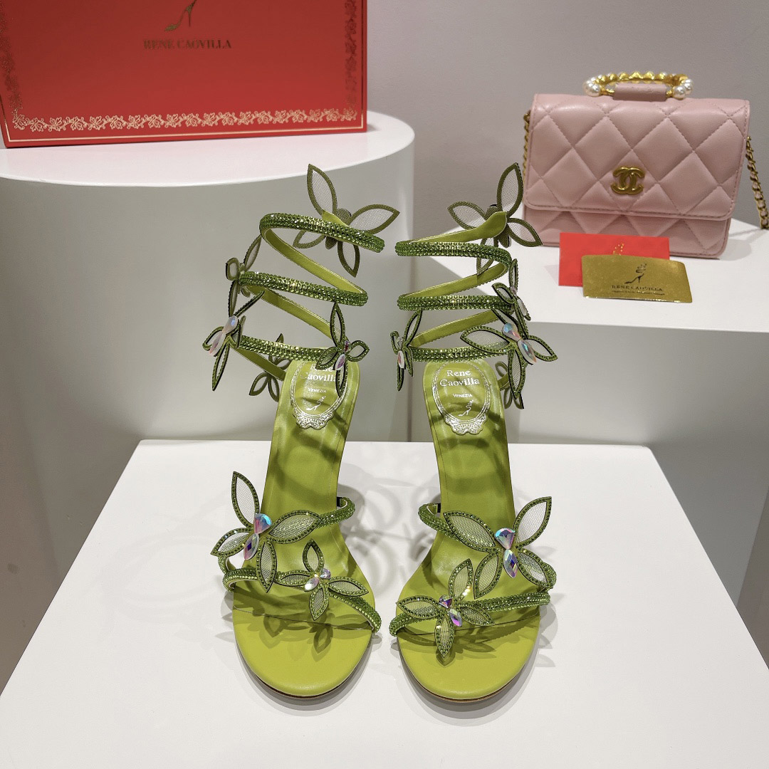 Rene Caovilla Embellished Margot Sandals - DesignerGu