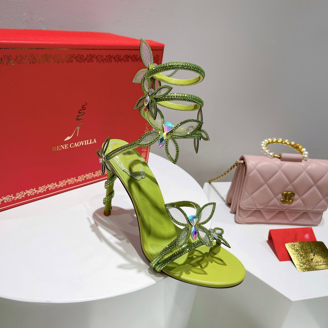 Rene Caovilla Embellished Margot Sandals - DesignerGu