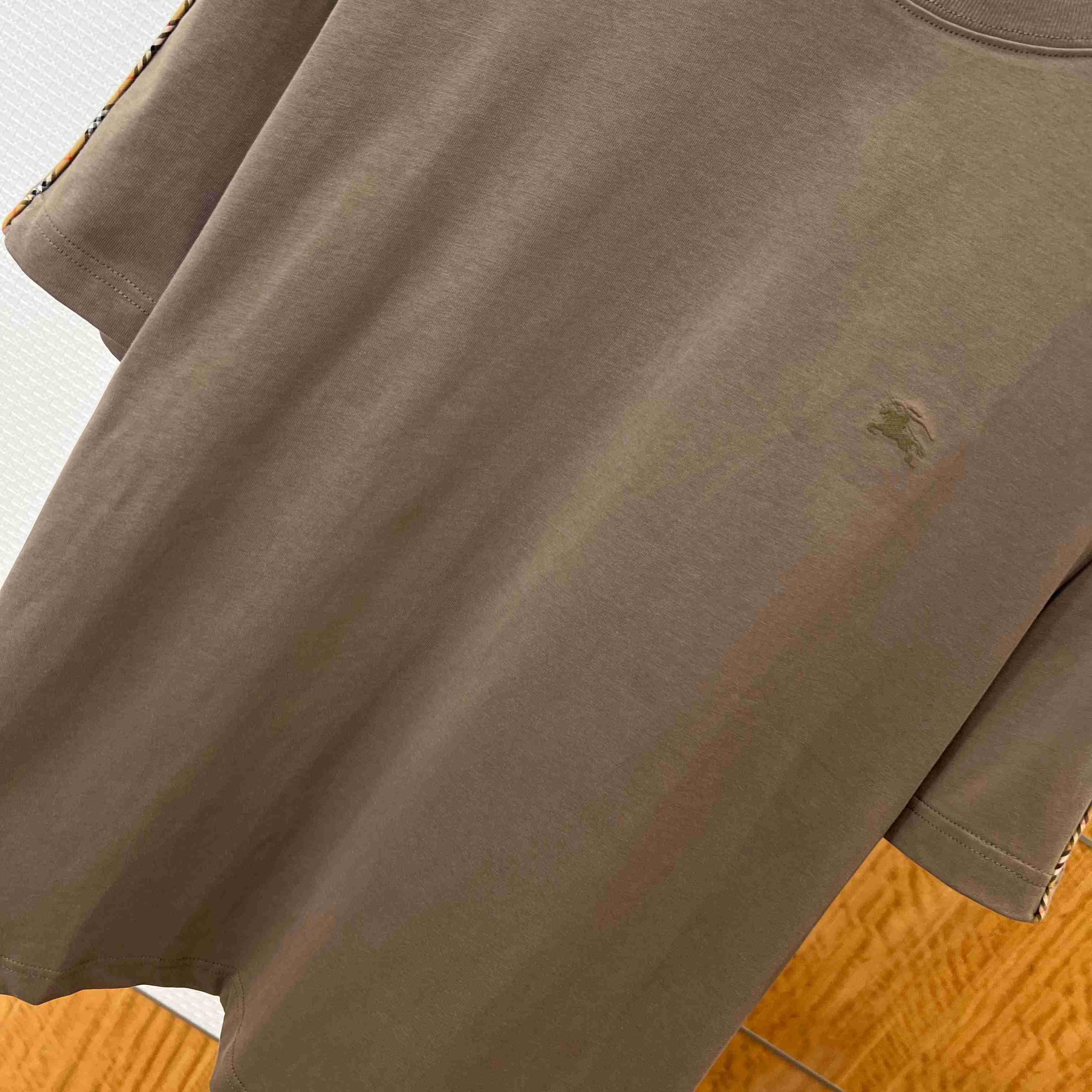 Burberry Check Piping Cotton T-shirt - DesignerGu