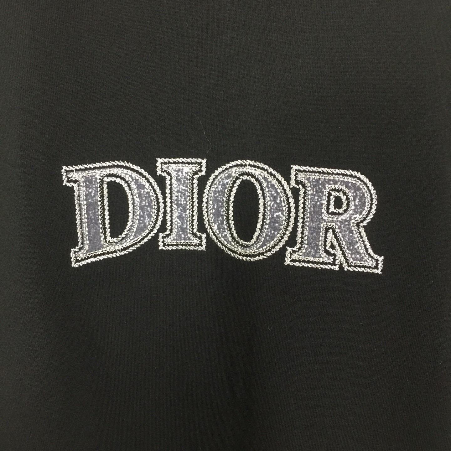 Dior Logo Embroidered Letters  T-shirt - DesignerGu