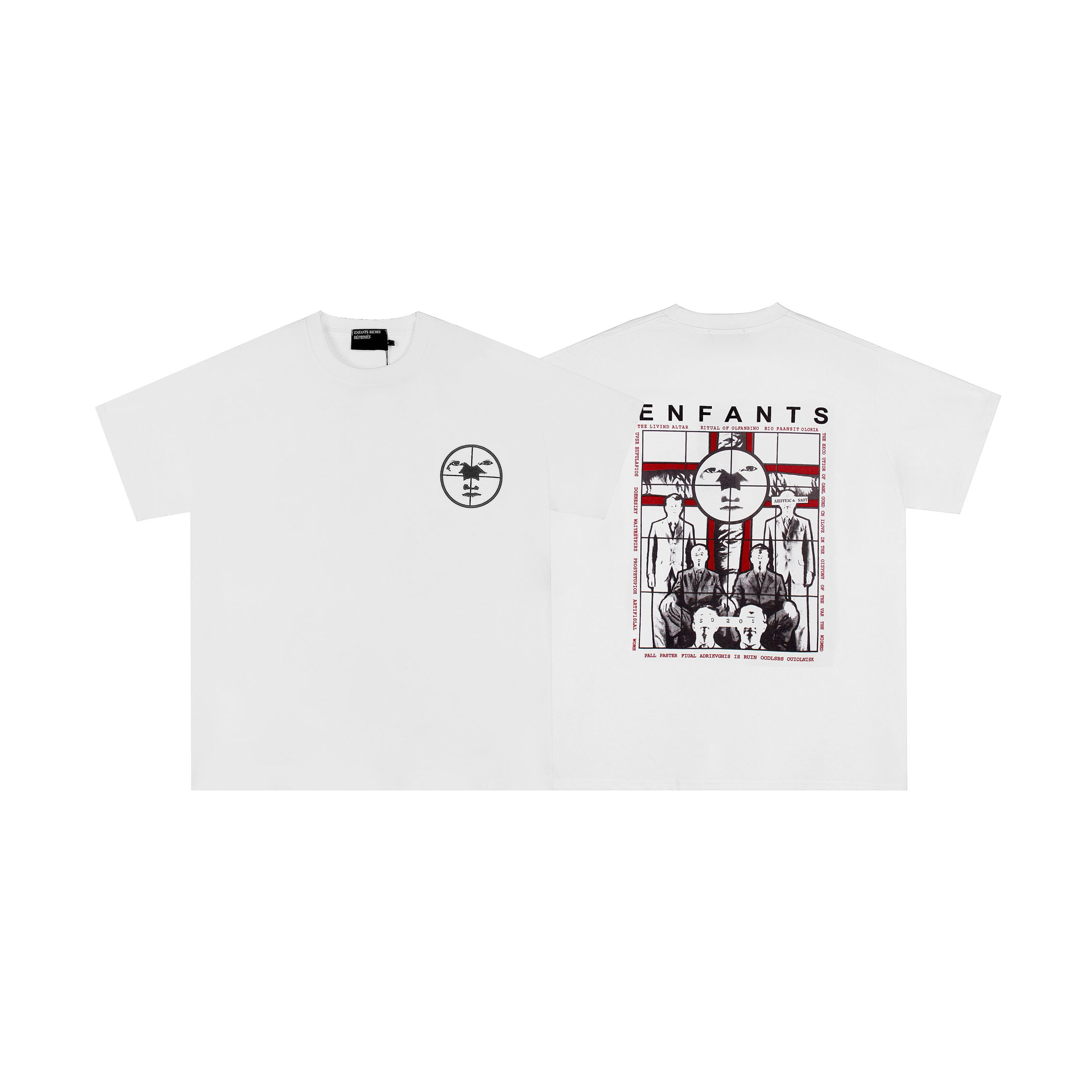 Enfants Riches Déprimés Ritual Prayer White Short Sleeve Tee - DesignerGu